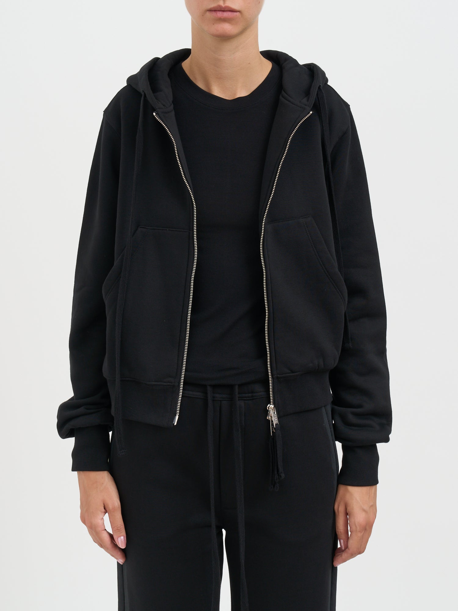 THOM KROM Zip-Up Hoodie with Hood - Size S