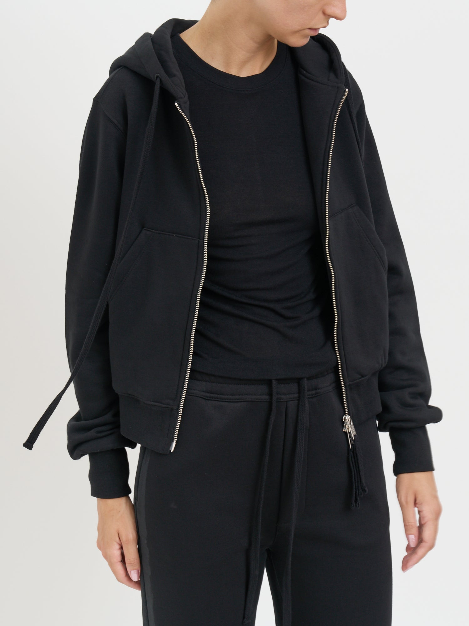 THOM KROM Zip-Up Hoodie with Hood - Size S