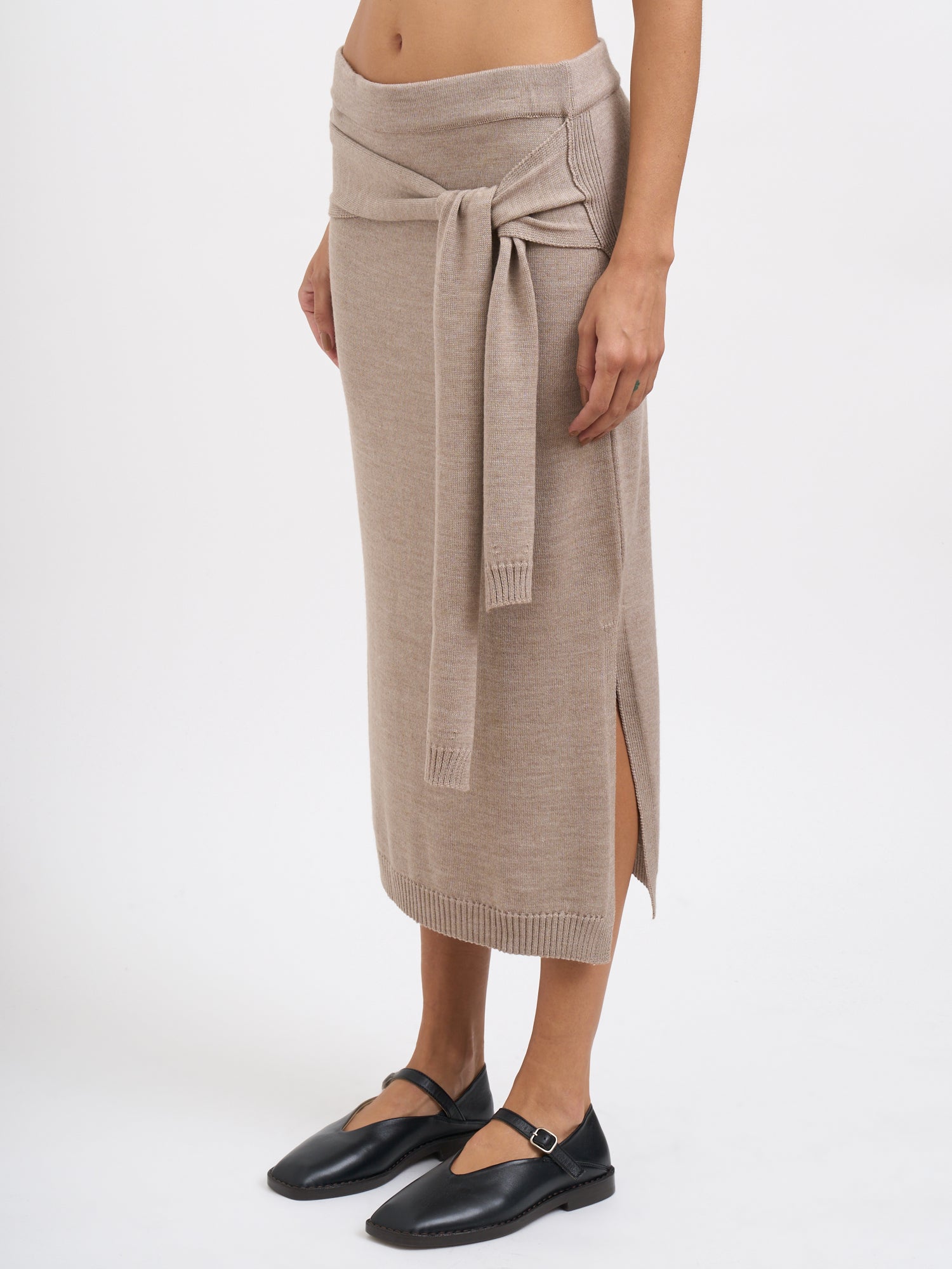 LEMAIRE Slim Fit Midi Trompe-L'œil Skirt