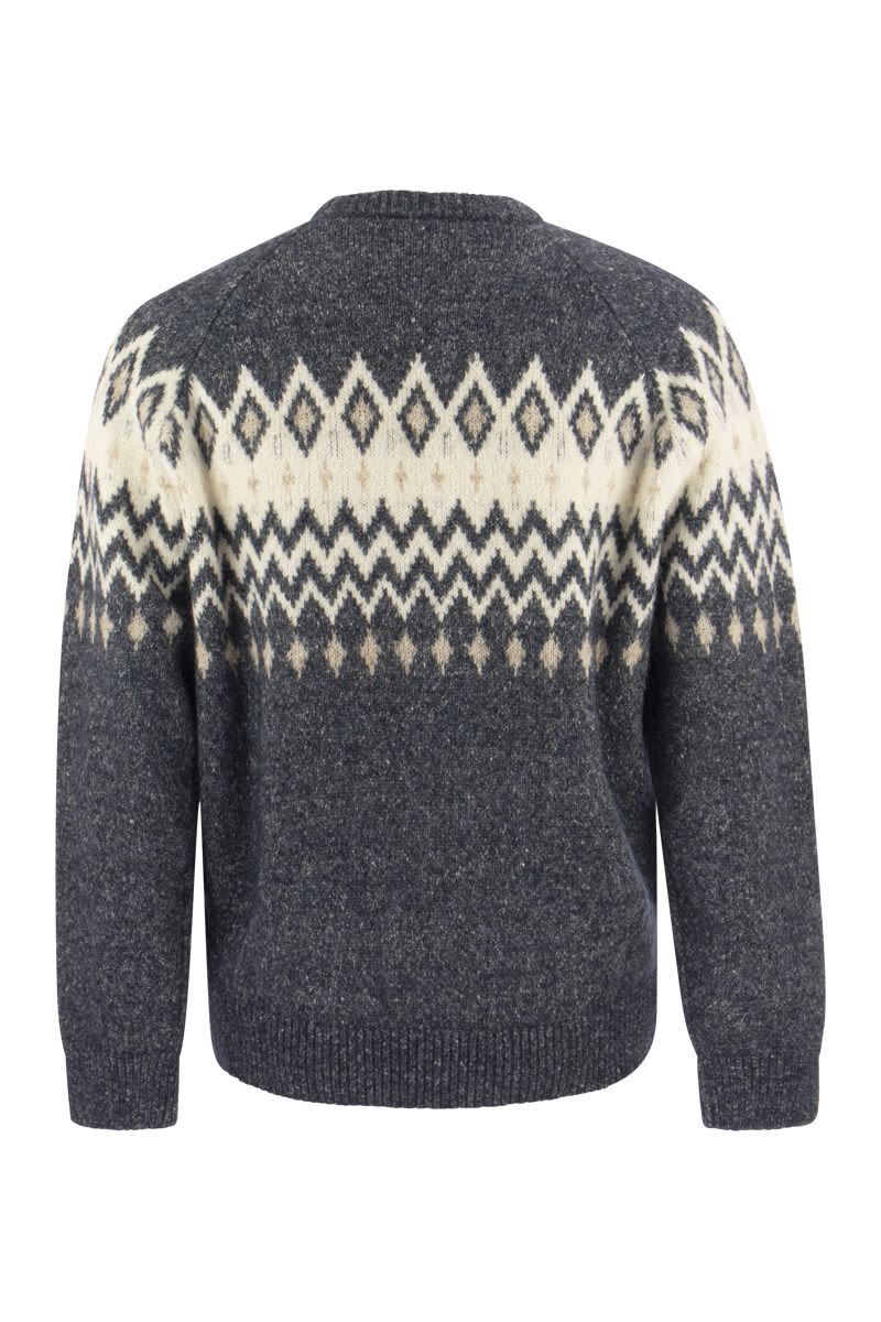 BRUNELLO CUCINELLI Icelandic Jacquard Buttoned Sweater - Men’s Design