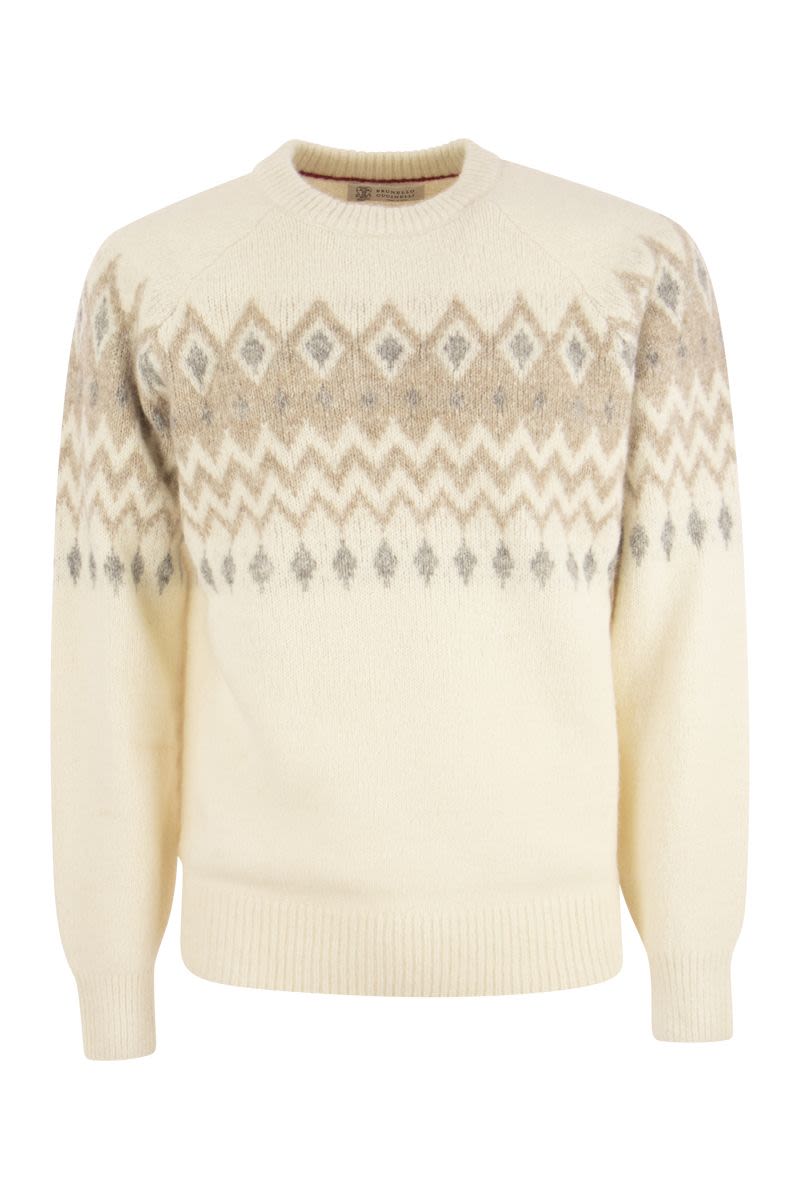 BRUNELLO CUCINELLI Buttoned Icelandic Jacquard Sweater for Men