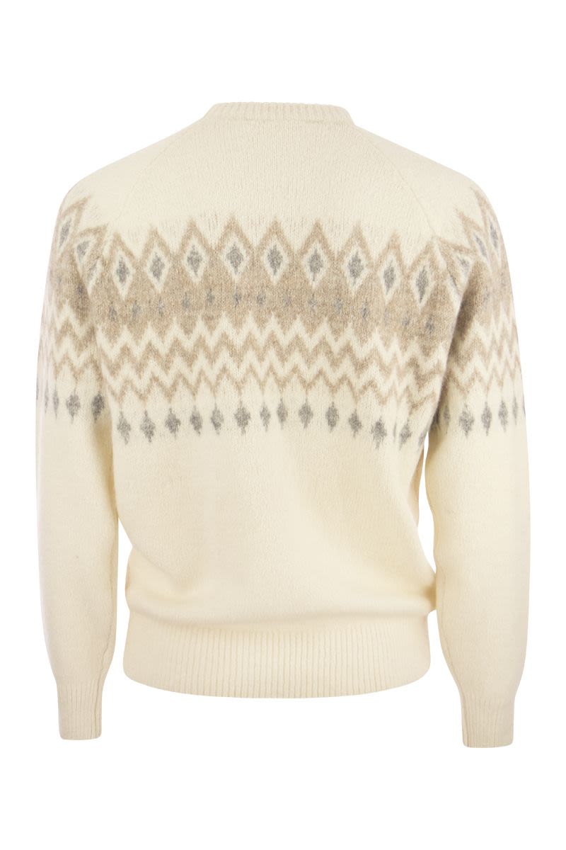 BRUNELLO CUCINELLI Buttoned Icelandic Jacquard Sweater for Men