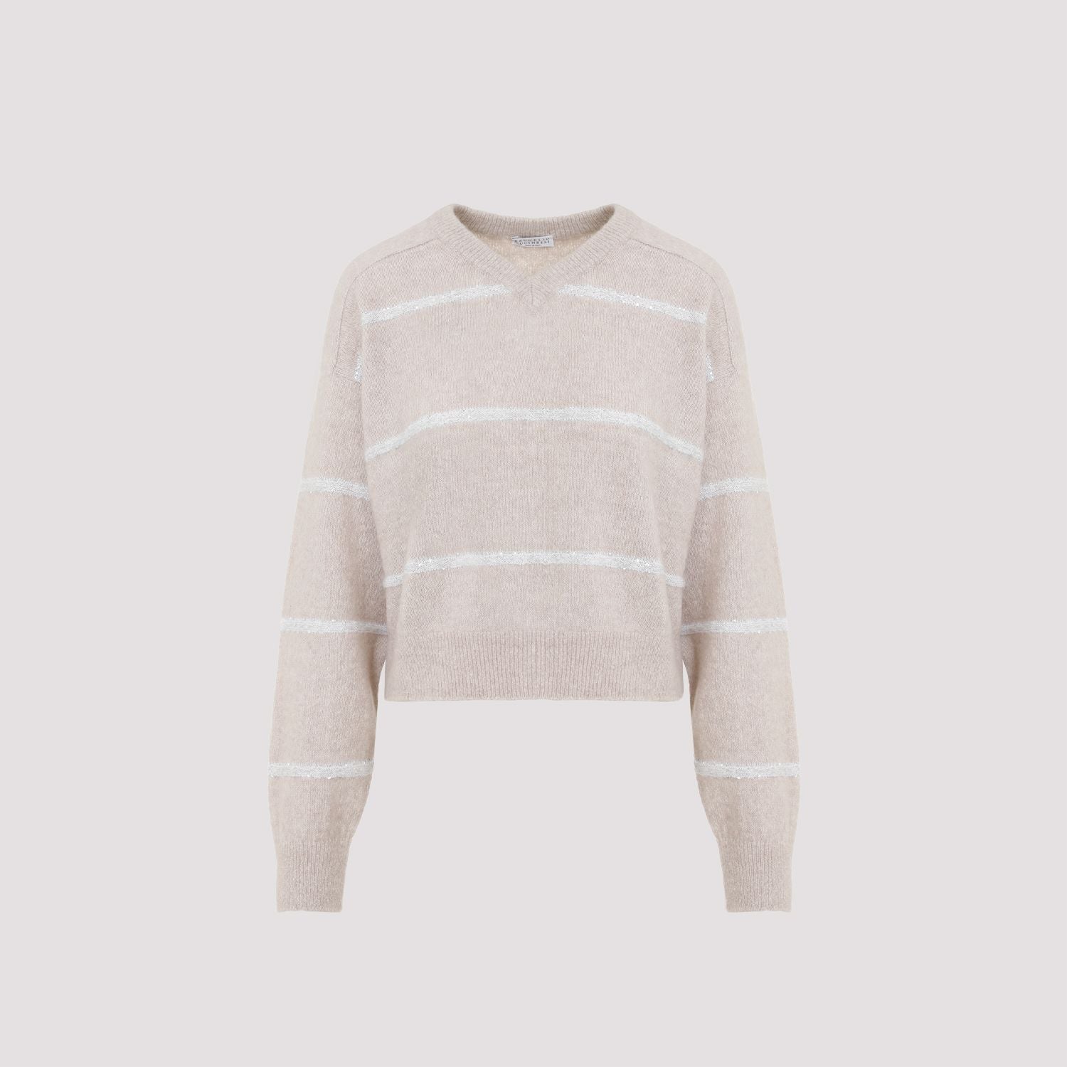 BRUNELLO CUCINELLI Luxurious Alpaca and Wool Sweater with Sequins