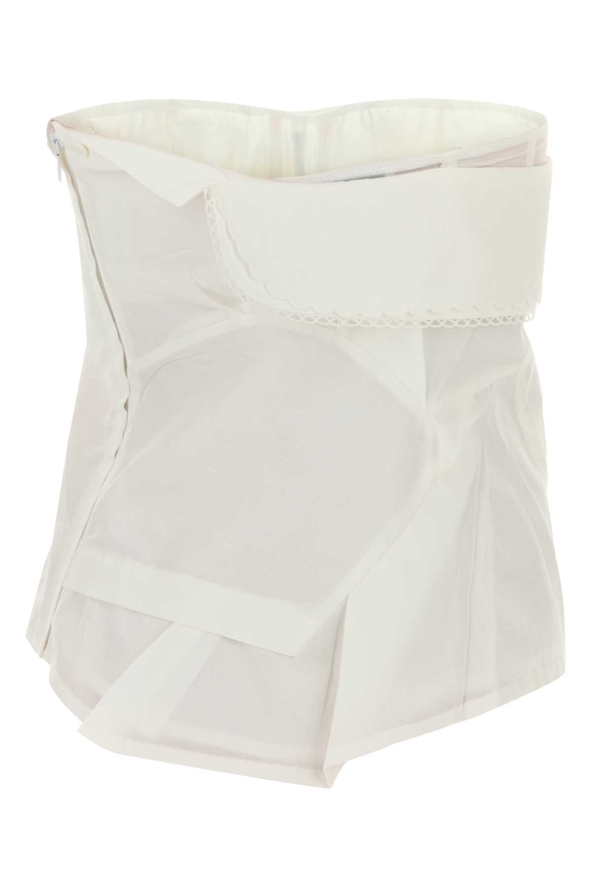 MIU MIU Elegant Poplin Mini Top for Women - SS25