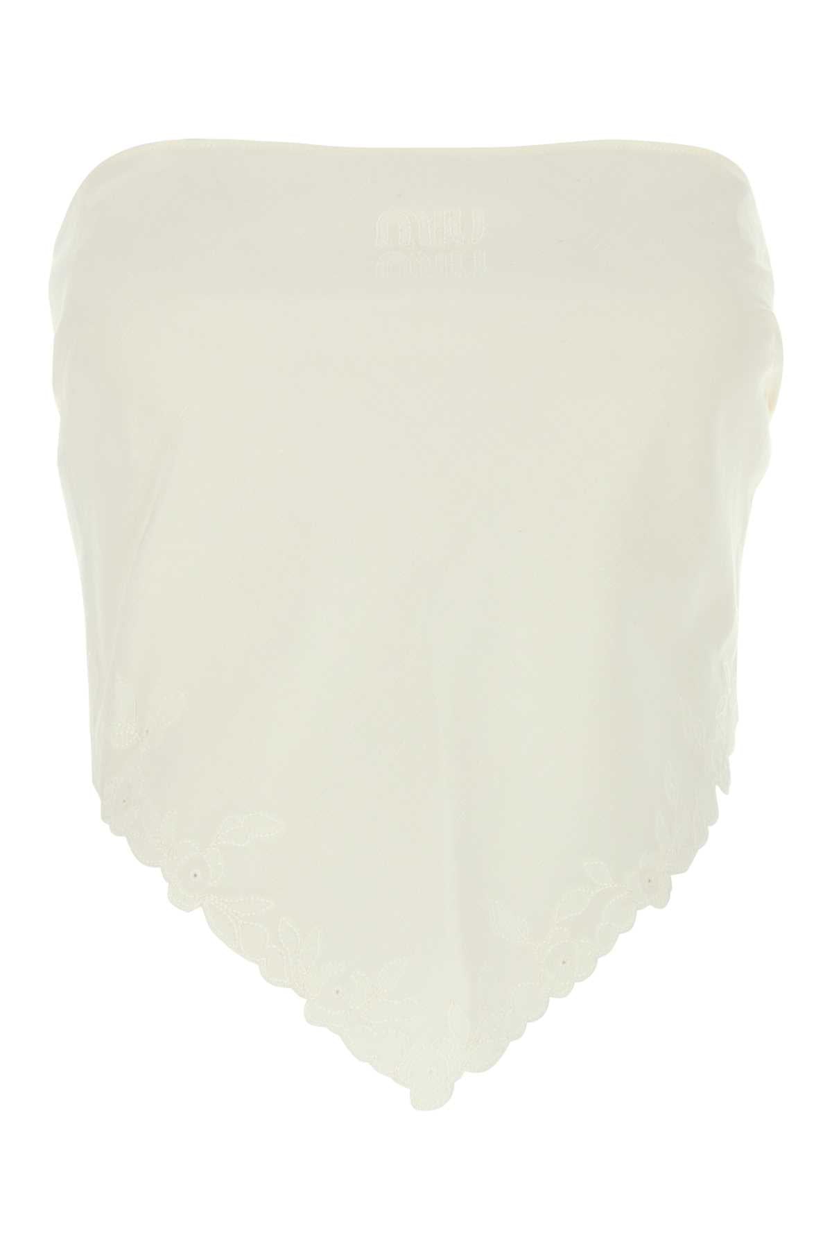 MIU MIU Linen Blend Mini Top