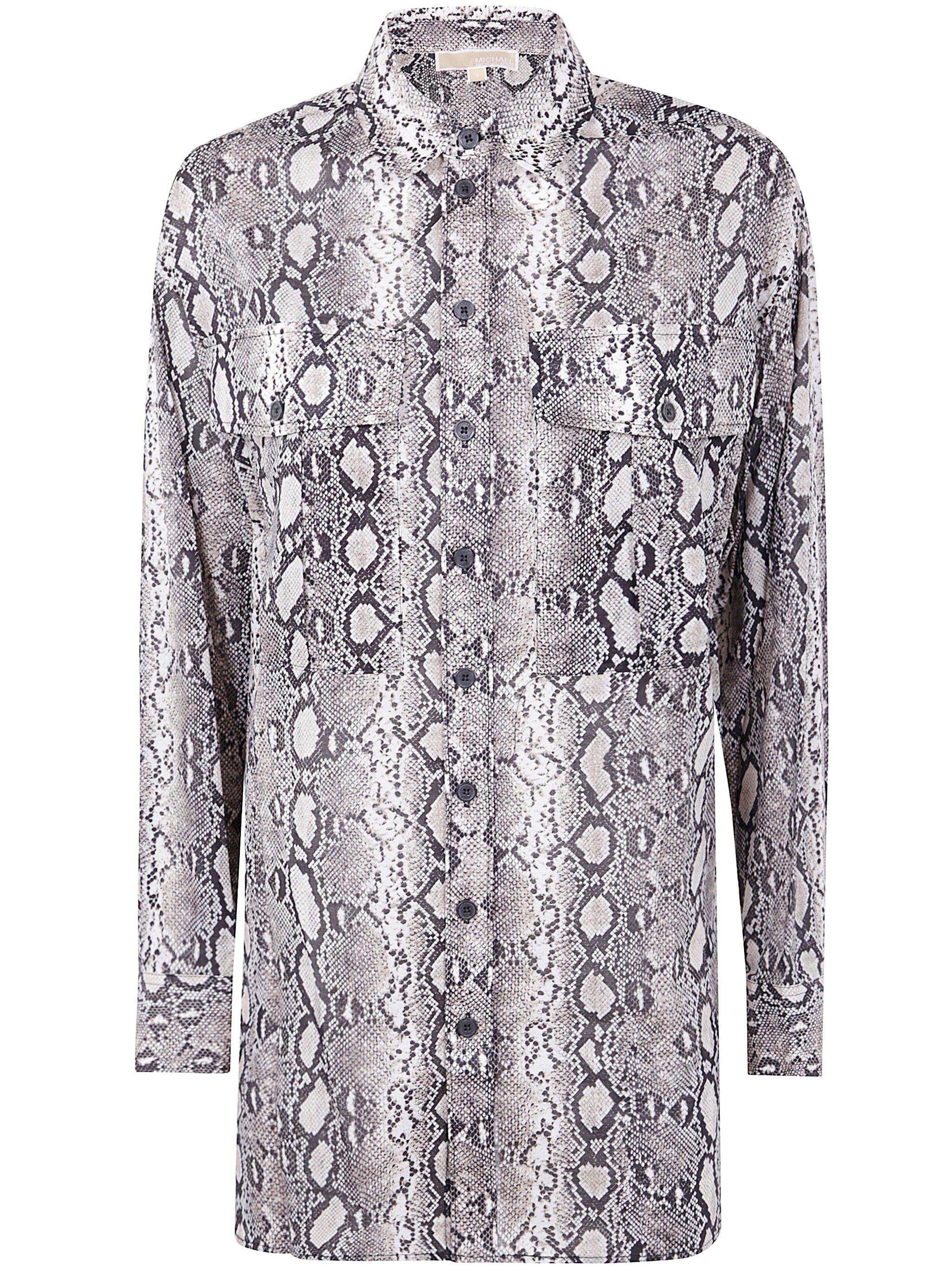 MICHAEL MICHAEL KORS Oversized Long Sleeve Snake Print Shirt