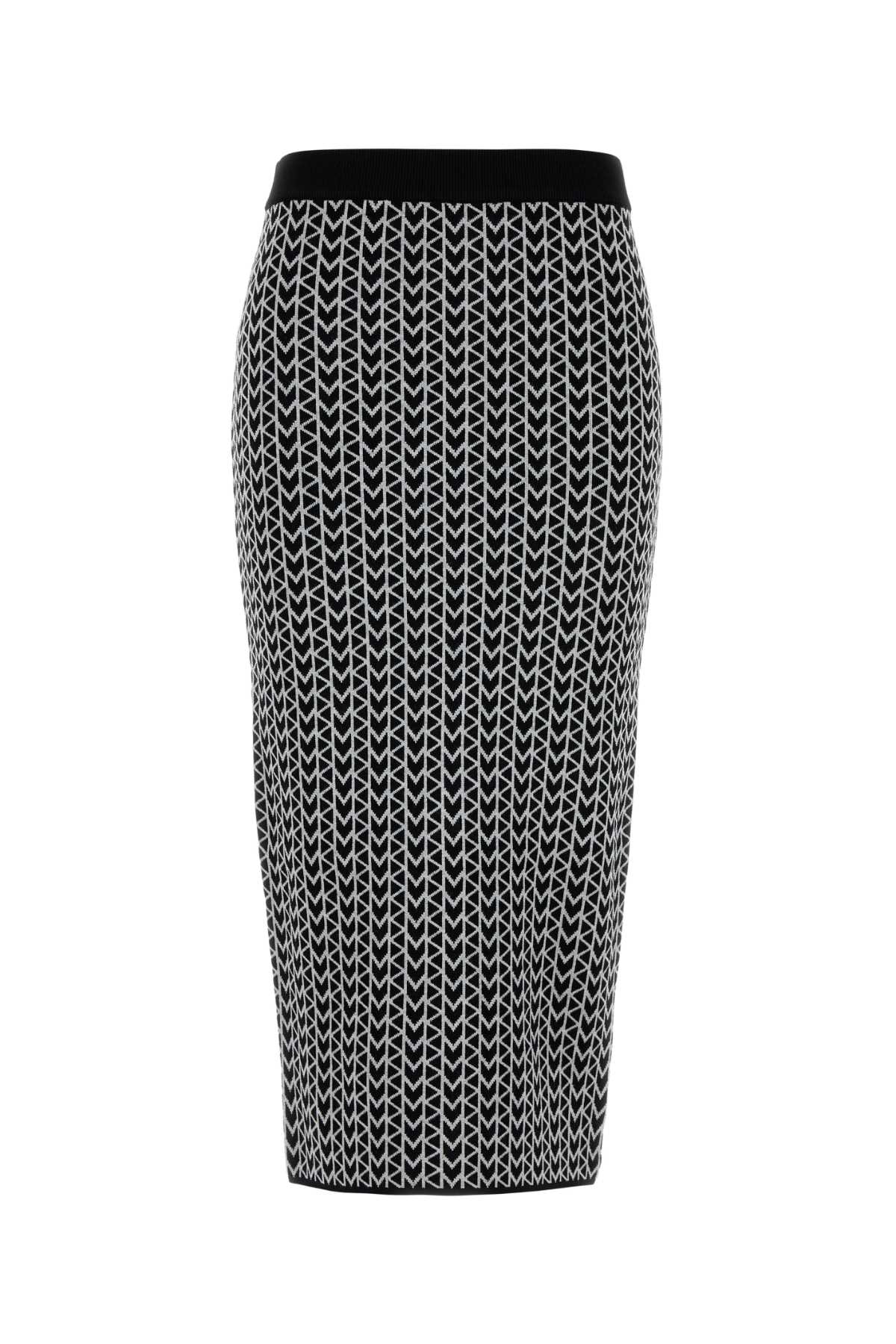 MICHAEL MICHAEL KORS Embroidered Stretch Viscose Blend Midi Skirt