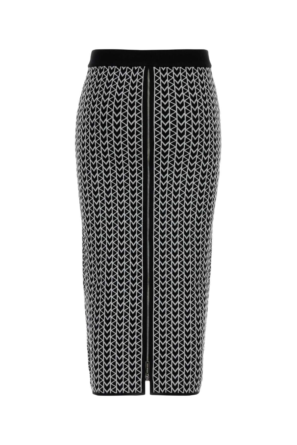 MICHAEL MICHAEL KORS Embroidered Stretch Viscose Blend Midi Skirt