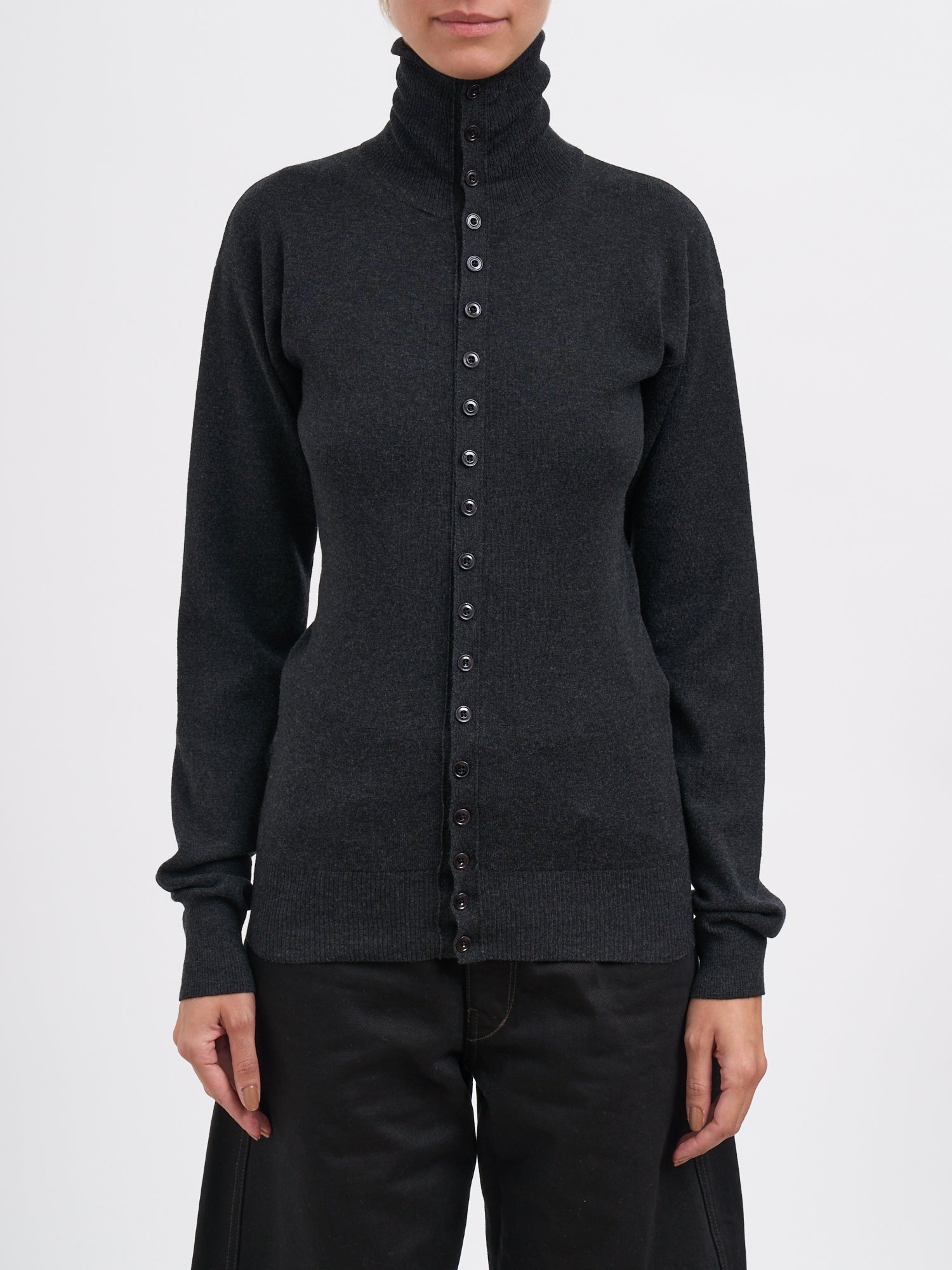 LEMAIRE Fitted High Collar Cardigan