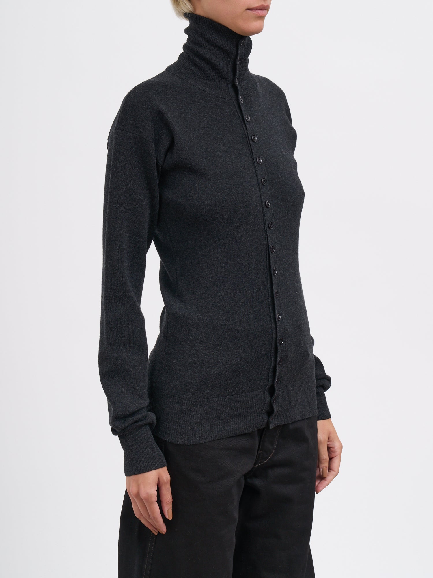LEMAIRE Fitted High Collar Cardigan