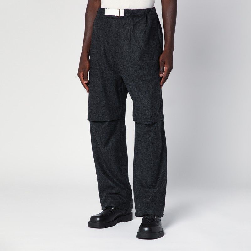 DARKPARK Men's Wool Track Pants with Elastic Waistband