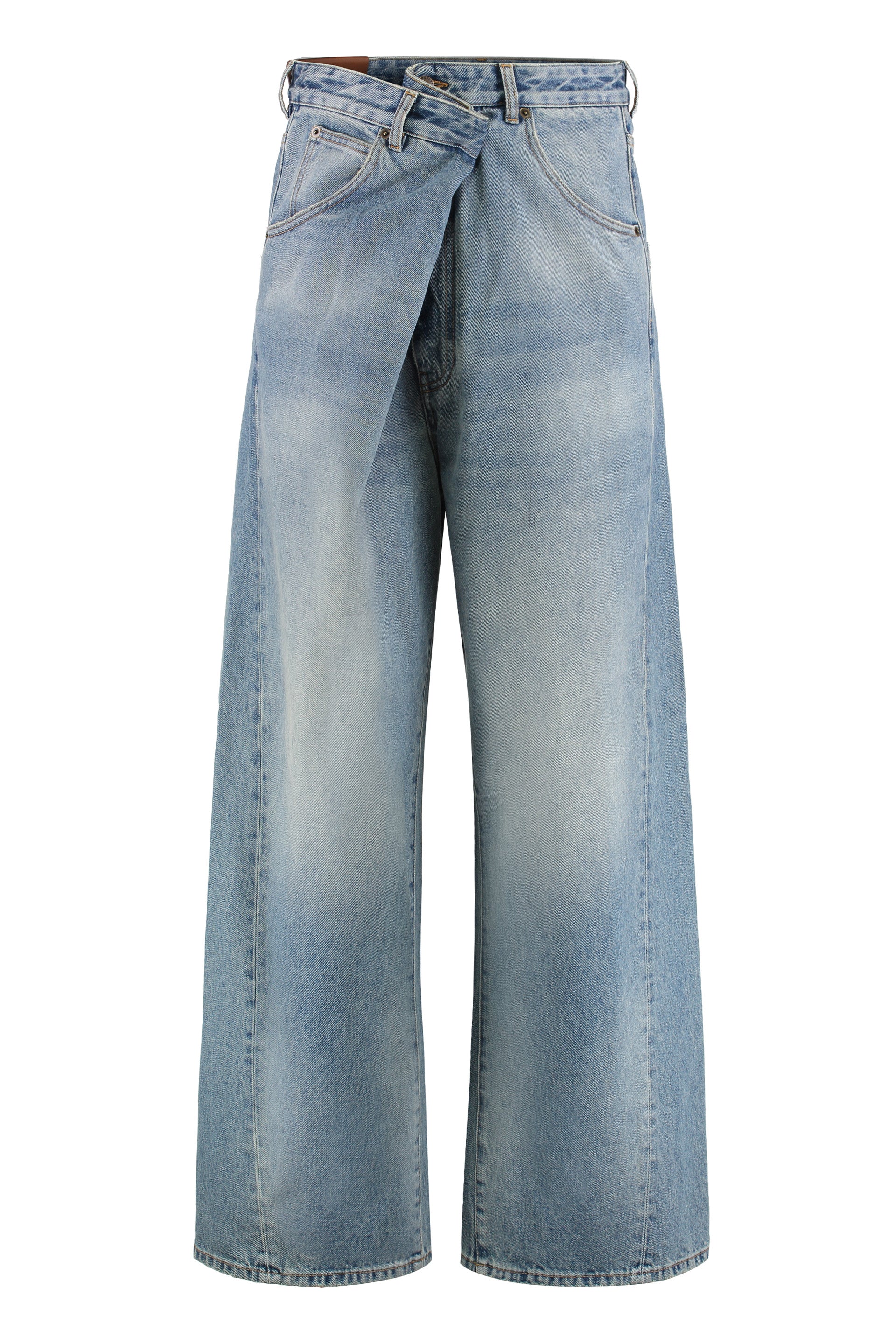 DARKPARK Oversized Wide-Fit Jeans with Asymmetrical Zip