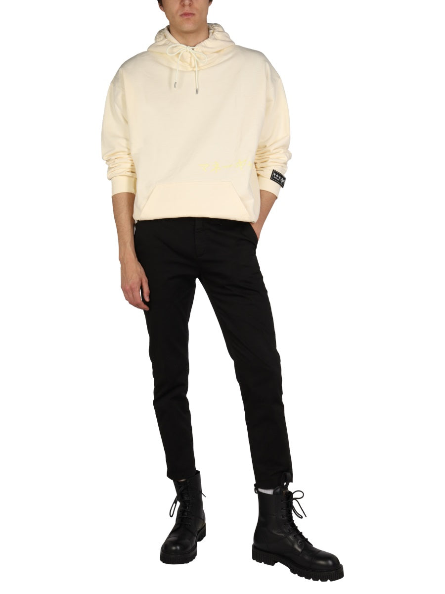 TATRAS Logo Print Sweatshirt with Drawstring Hood - Men's