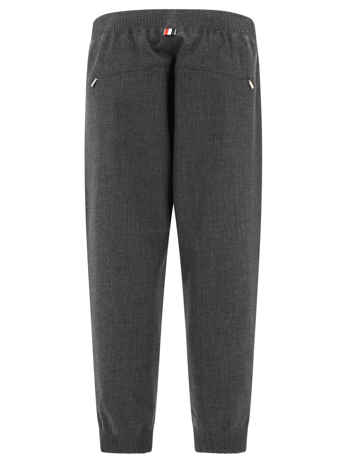 THOM BROWNE Wool Joggers with Elasticized Waist for Men