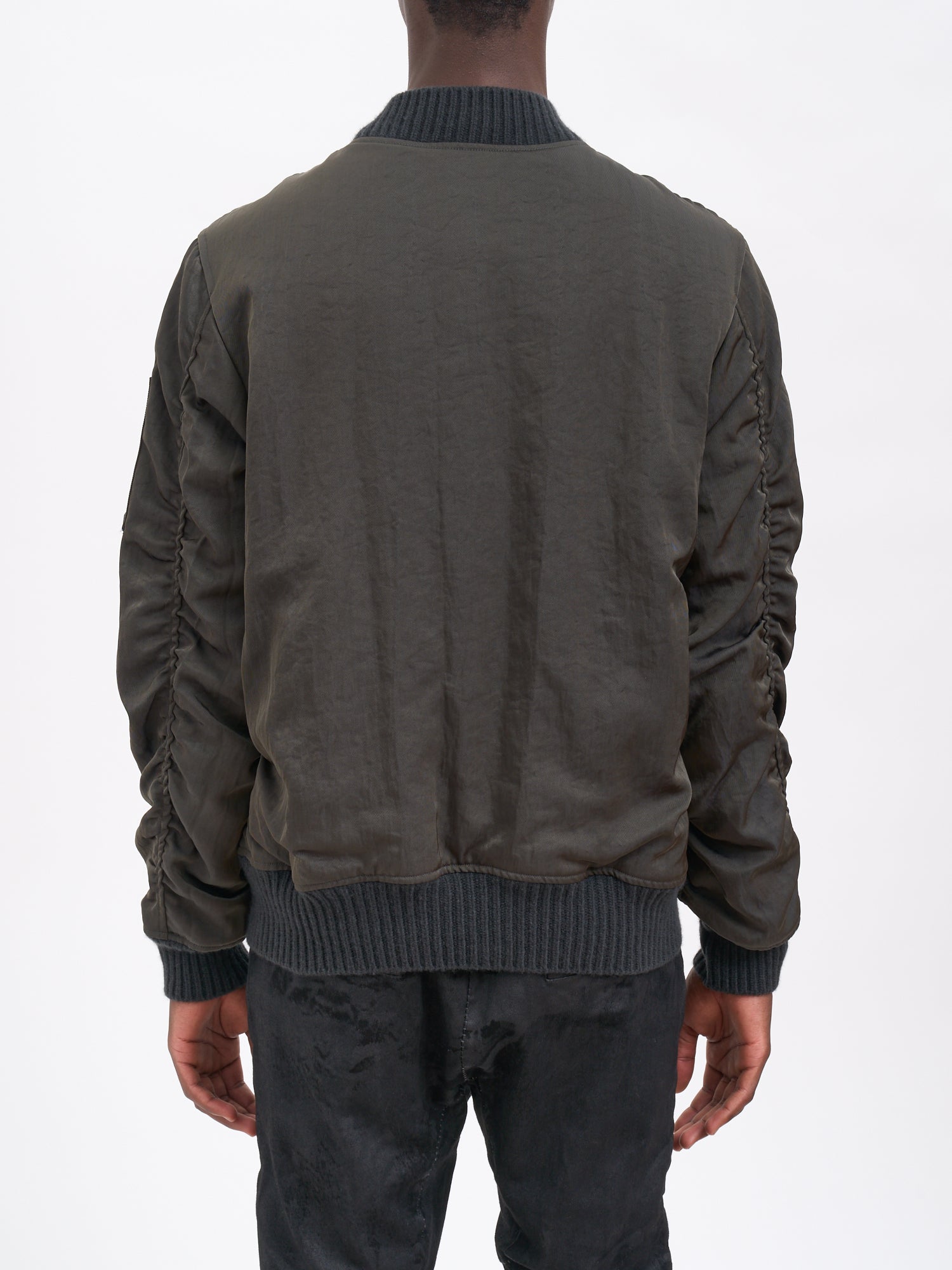 GIORGIO BRATO Men's Oversized Nylon Bomber Jacket - Size M