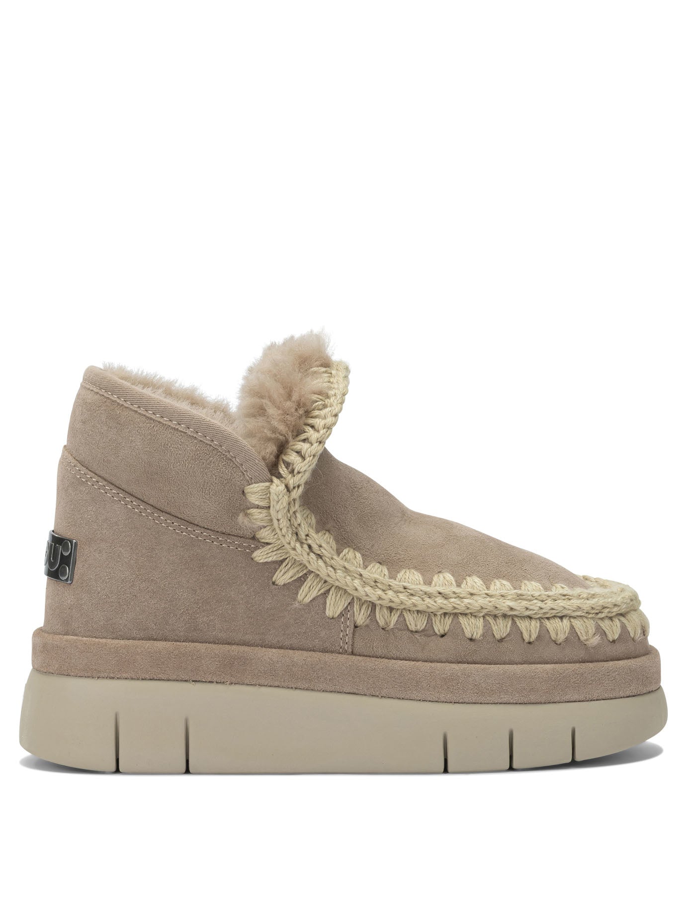MOU Sheepskin Mini Ankle Boots for Women