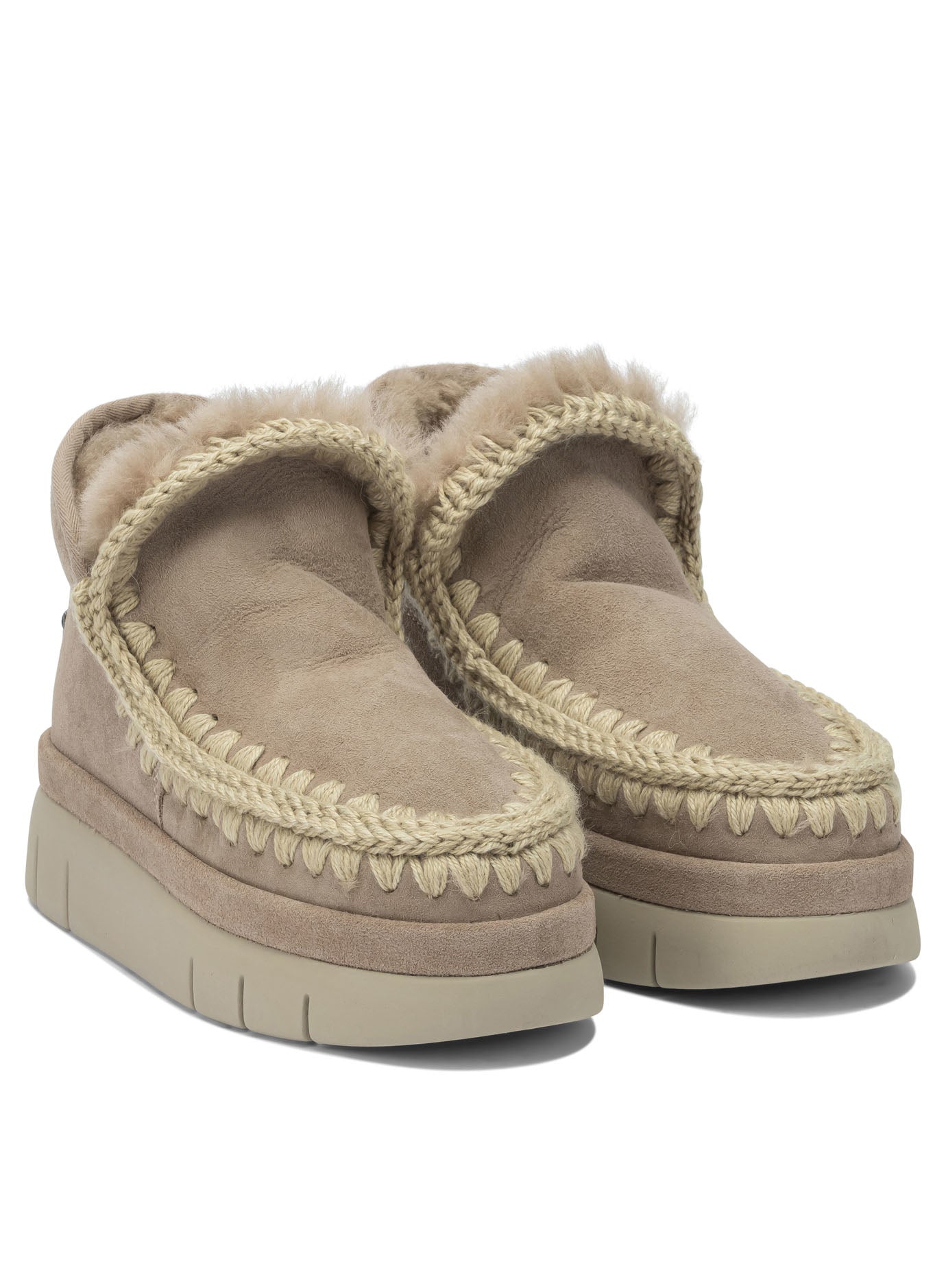 MOU Sheepskin Mini Ankle Boots for Women