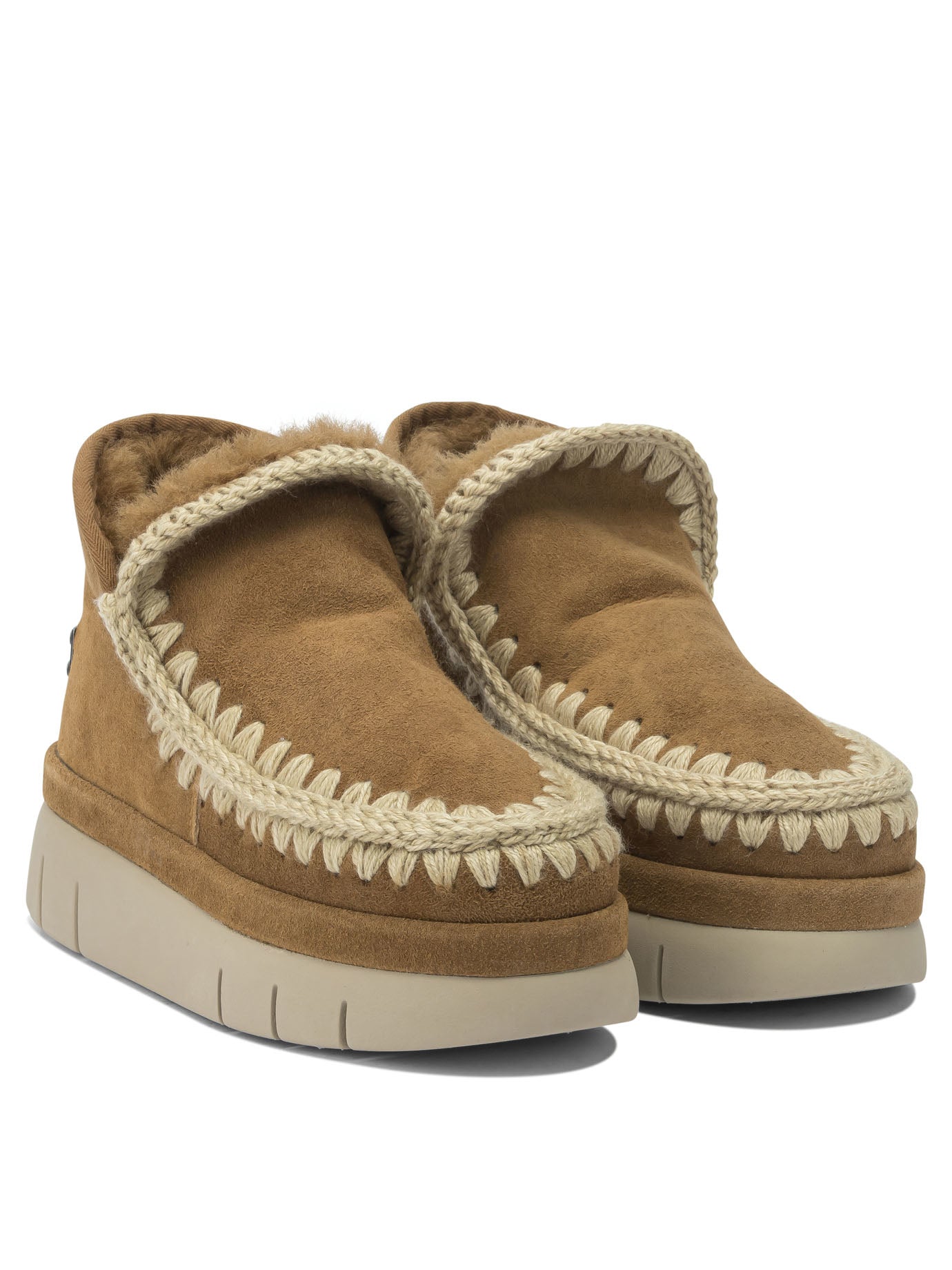 MOU Sheepskin Ankle Boots for Women