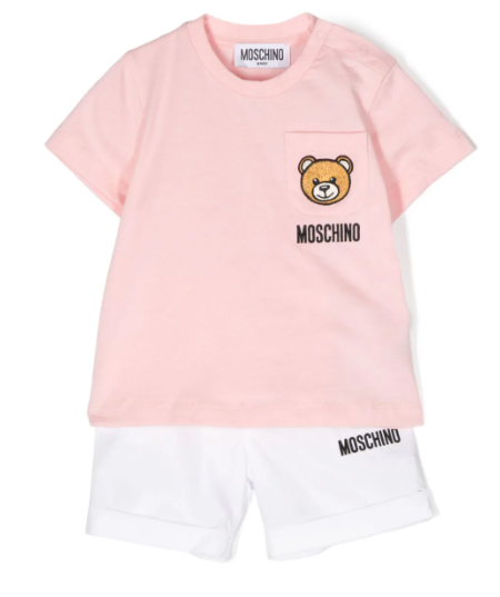 MOSCHINO KIDS Mini Cotton Dress for Girls - SS24 Collection