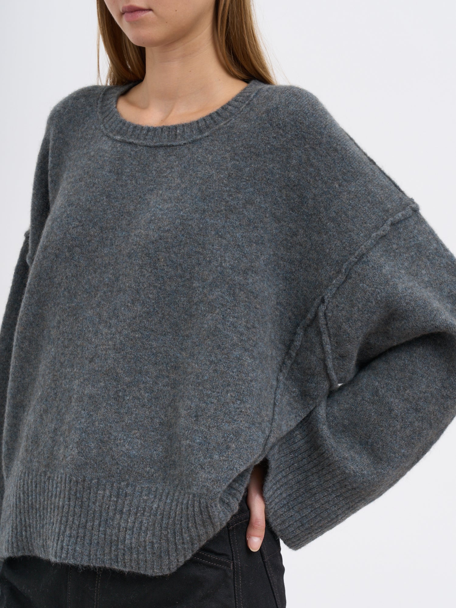 ISABEL BENENATO Oversized Boat Neck Sweater - Size S