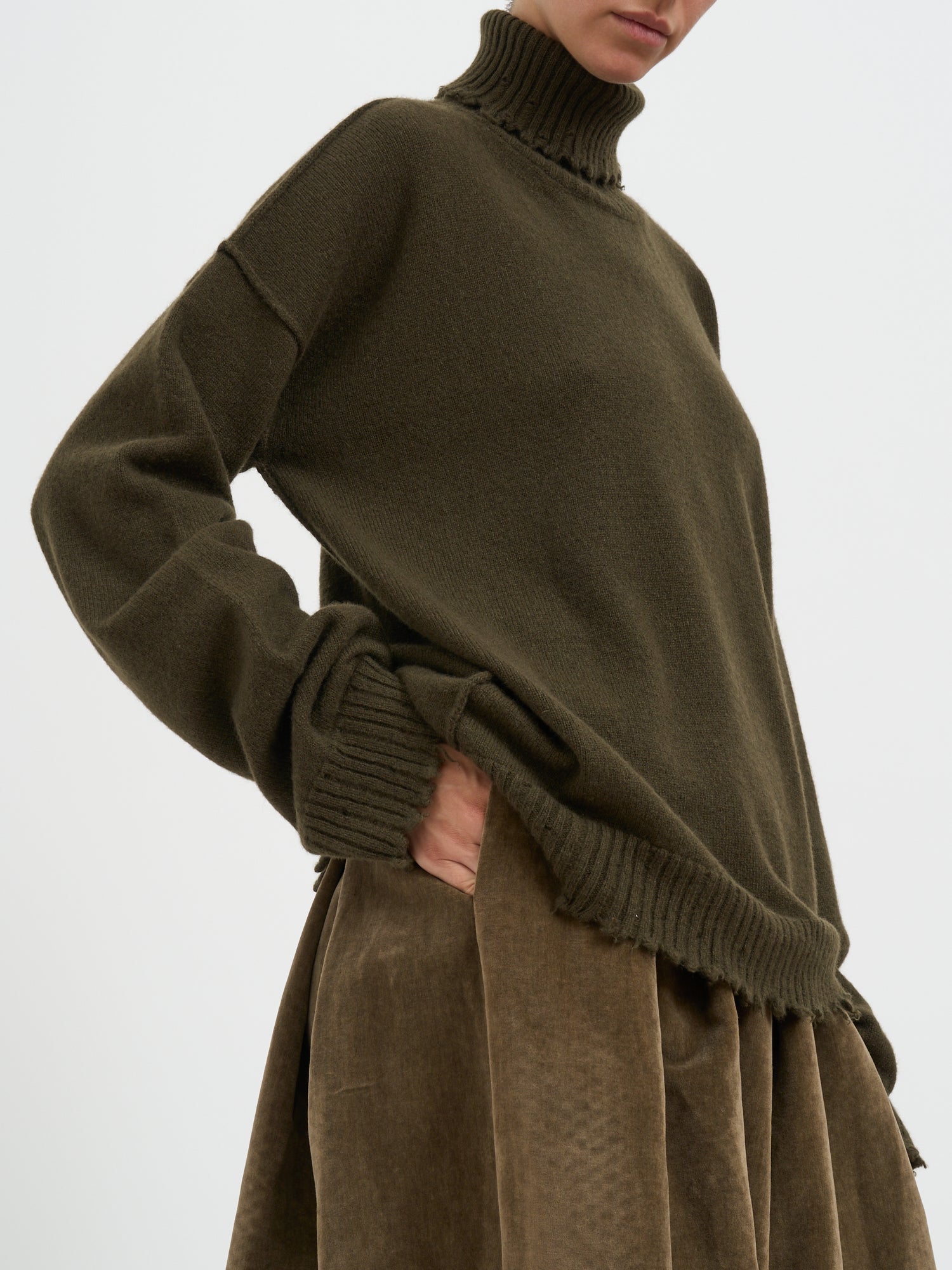 UMA WANG Cashmere High Neck Sweater - Size S