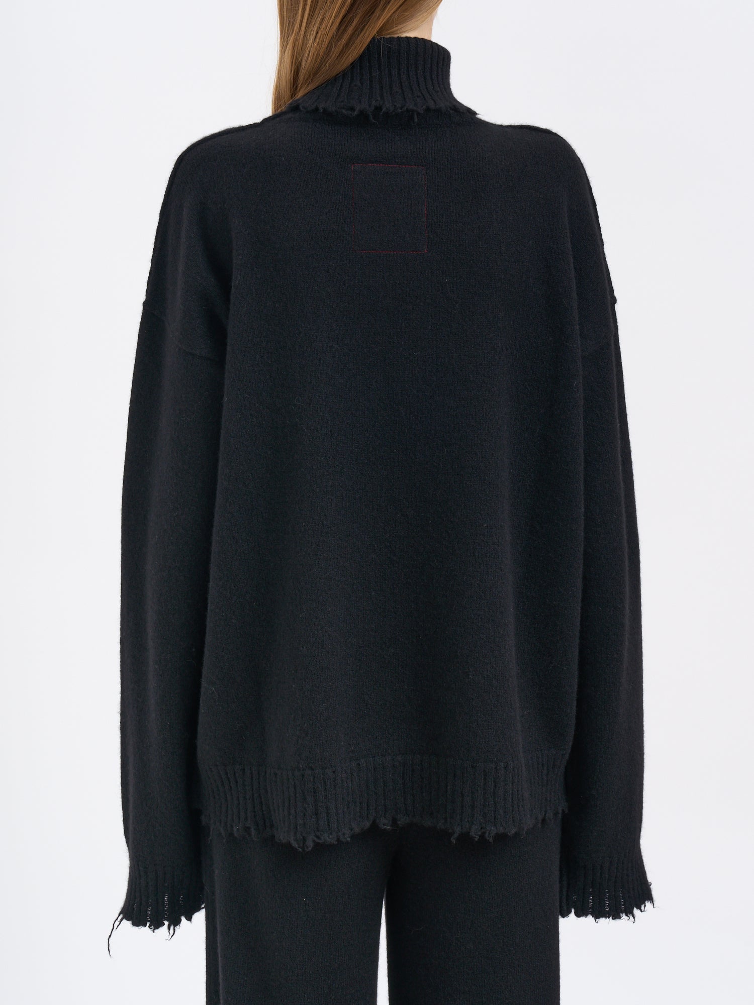 UMA WANG Women's Cashmere Turtleneck Sweater with High Collar - Size S