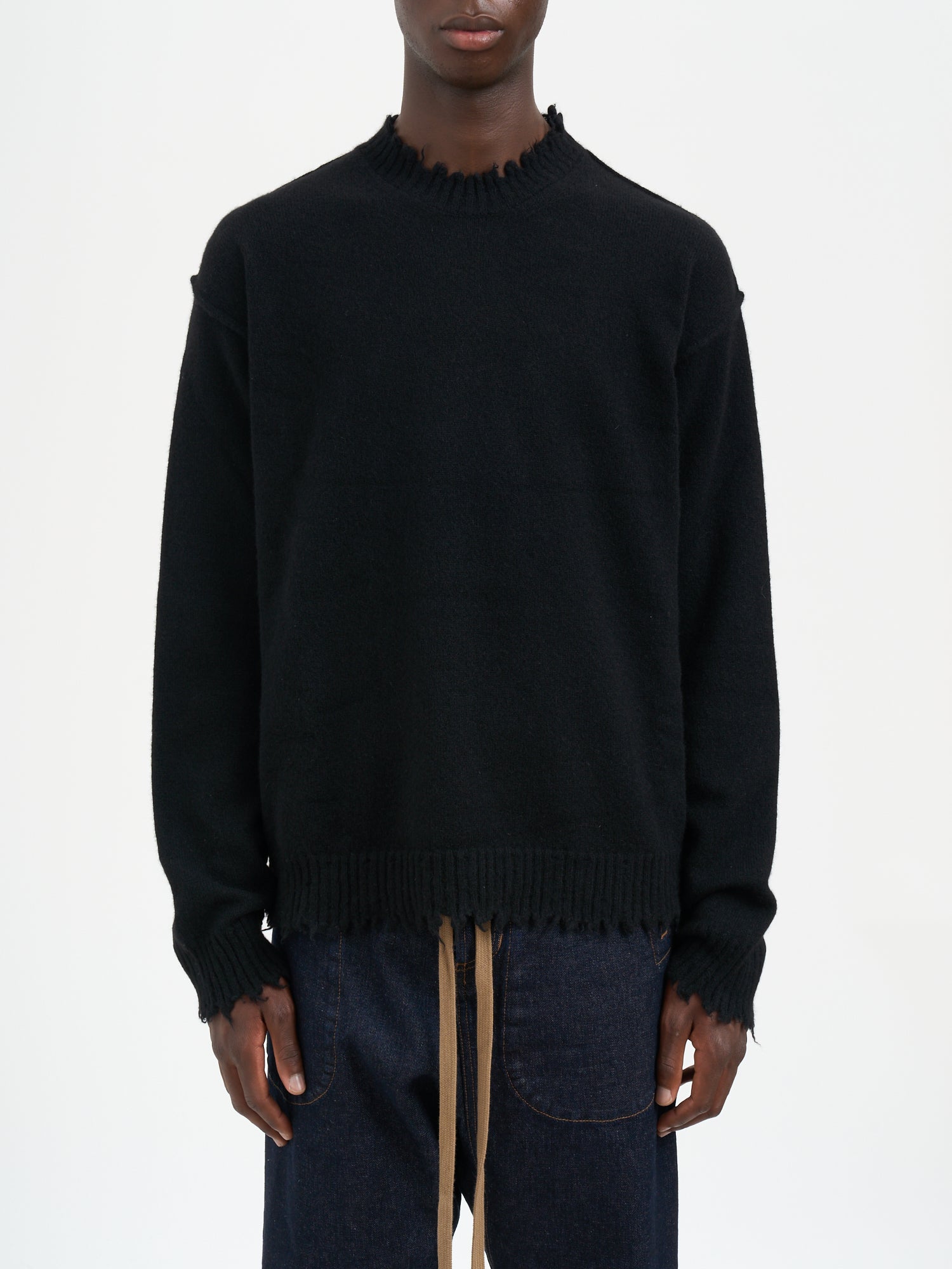 UMA WANG Crew Neck Cashmere Sweater - Medium