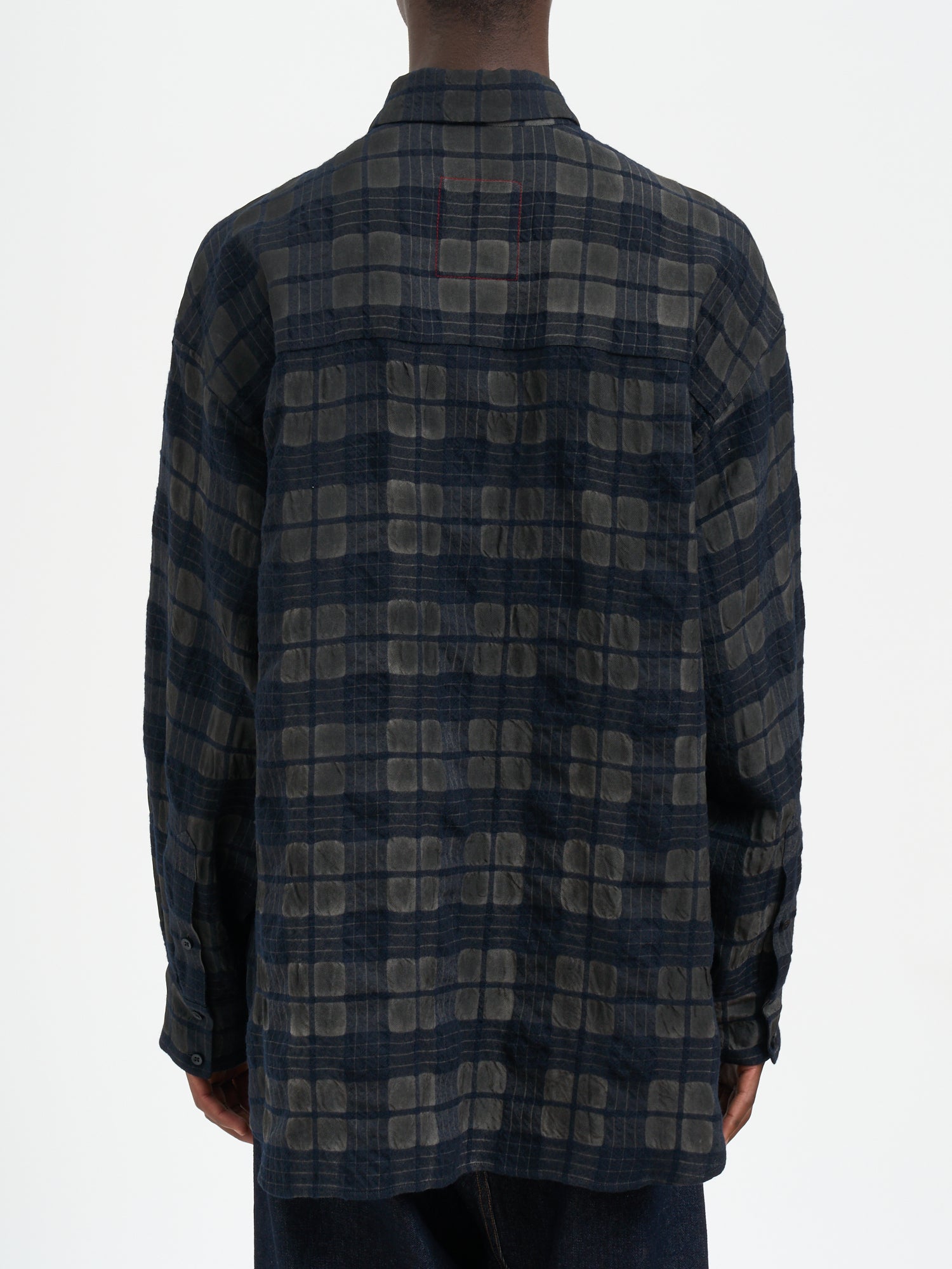 UMA WANG Check Pattern Button-Up Shirt - Size Medium