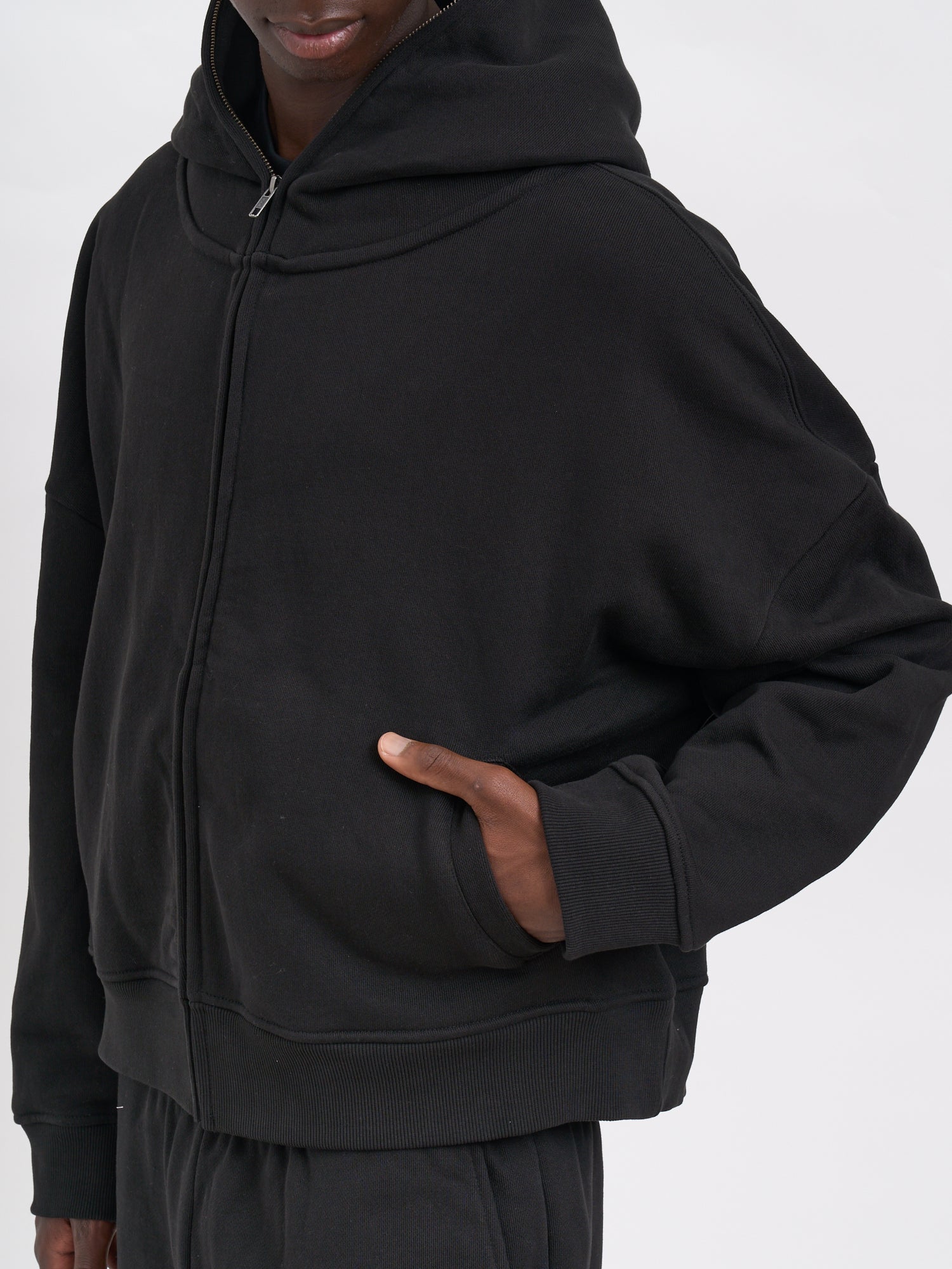 ENTIRE STUDIOS Eternal Zip-Up Hoodie - Medium Size, Boxy Fit