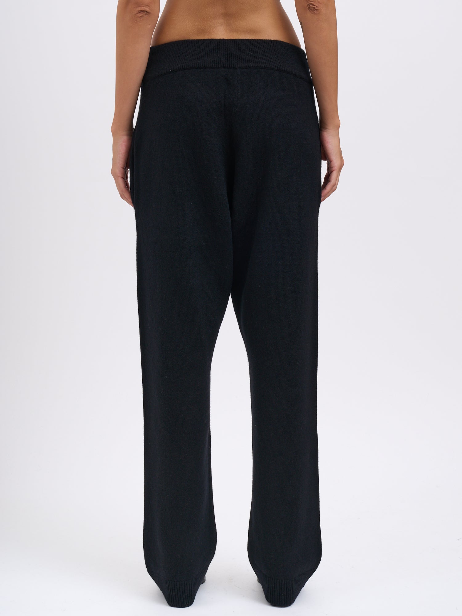 ENTIRE STUDIOS Cashmere Blend Knit Trousers with Drawstring Waist - XS/S