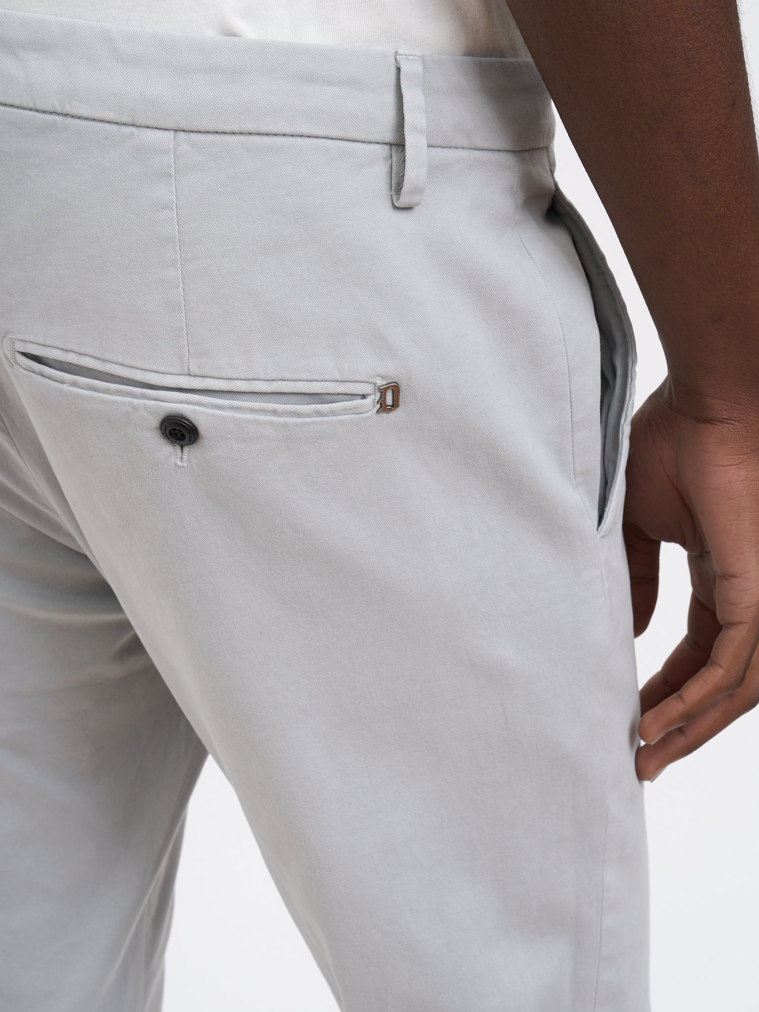 DONDUP Men's Cotton Trousers with Button and Zip Closure - Size 32