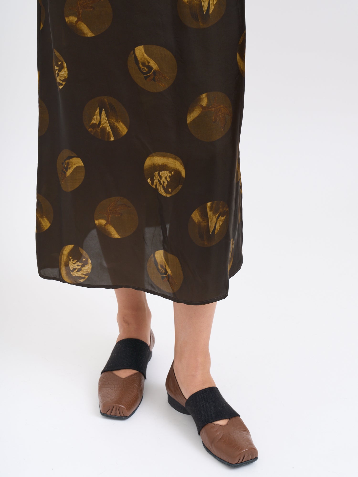 UMA WANG Adjustable Straps Slip Dress with Pattern Print - Size S