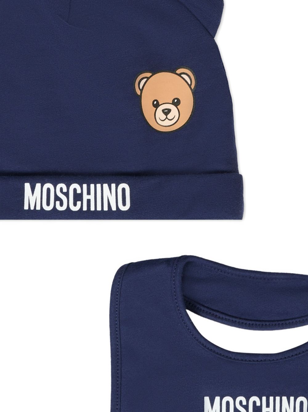 MOSCHINO KIDS Mini Gift Set for Boys - Hat and Bib