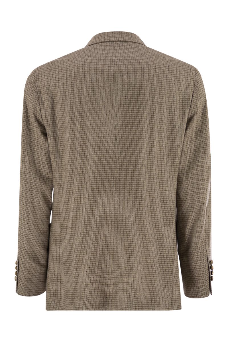 BRUNELLO CUCINELLI Men's Wool and Silk Double-Breasted Jacket