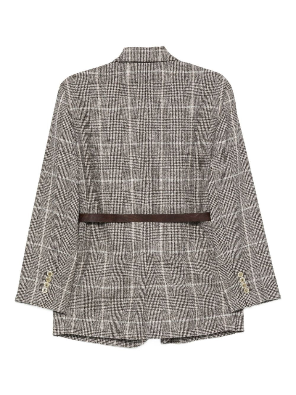 BRUNELLO CUCINELLI Wool Single-Breasted Jacket with Belted Waist for Women - FW25