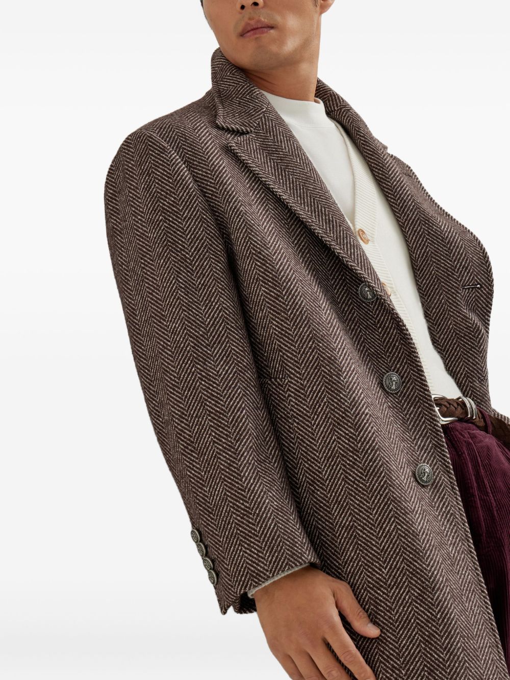 BRUNELLO CUCINELLI Cashmere and Silk Single Breasted Jacket
