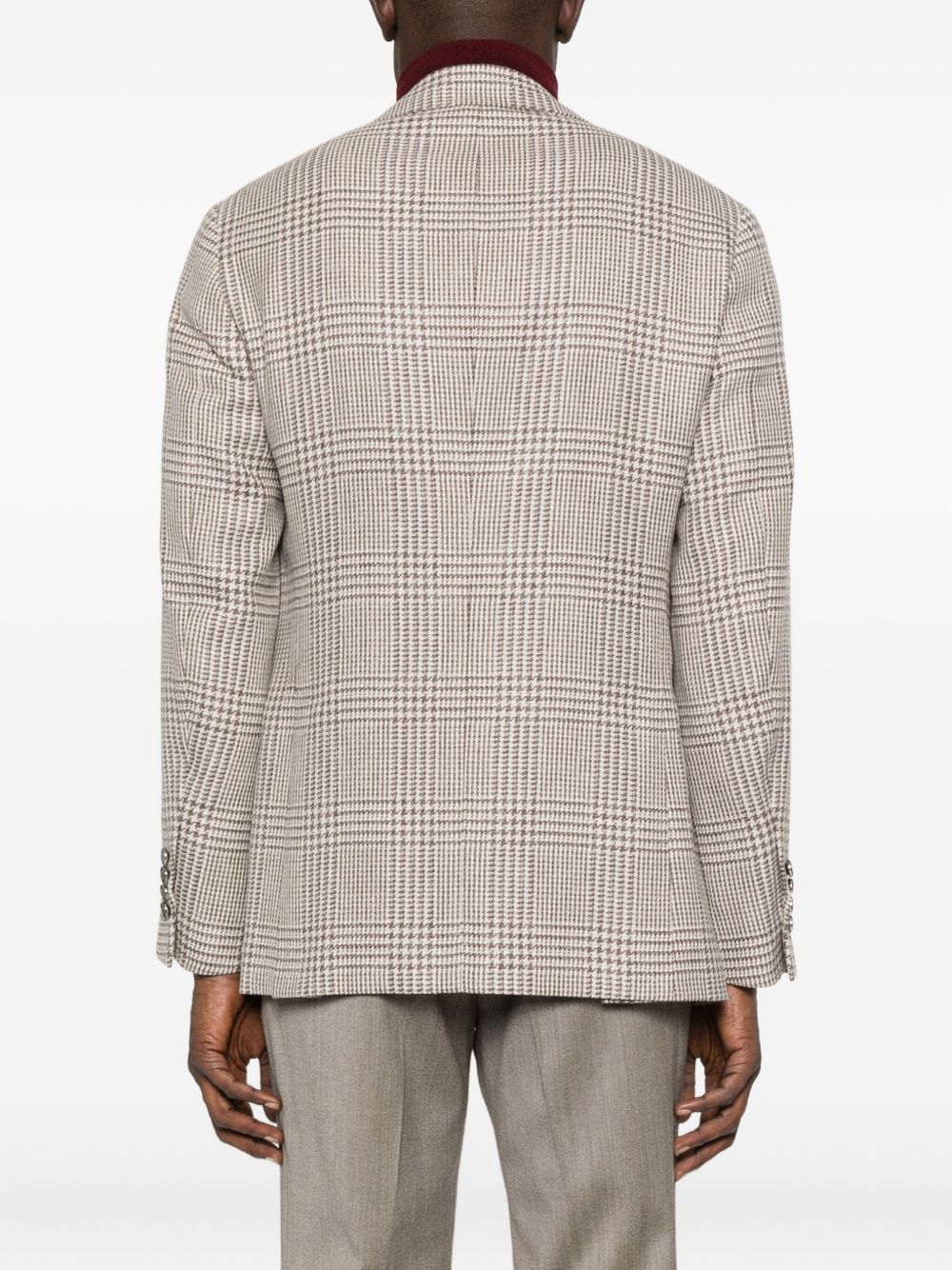 BRUNELLO CUCINELLI Single-Breasted Check Blazer - Men's Outerwear