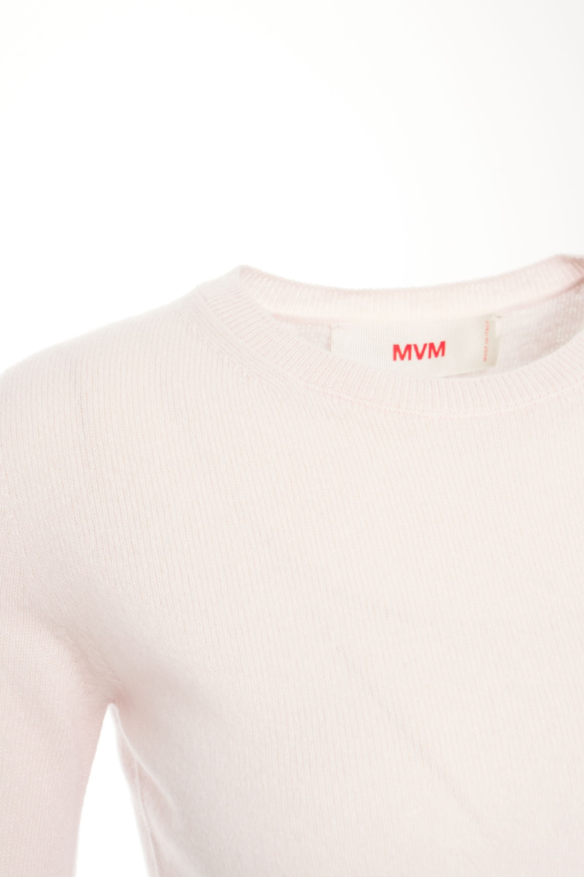 MVM Cashmere Knit Sweater with Three-Quarter Sleeves