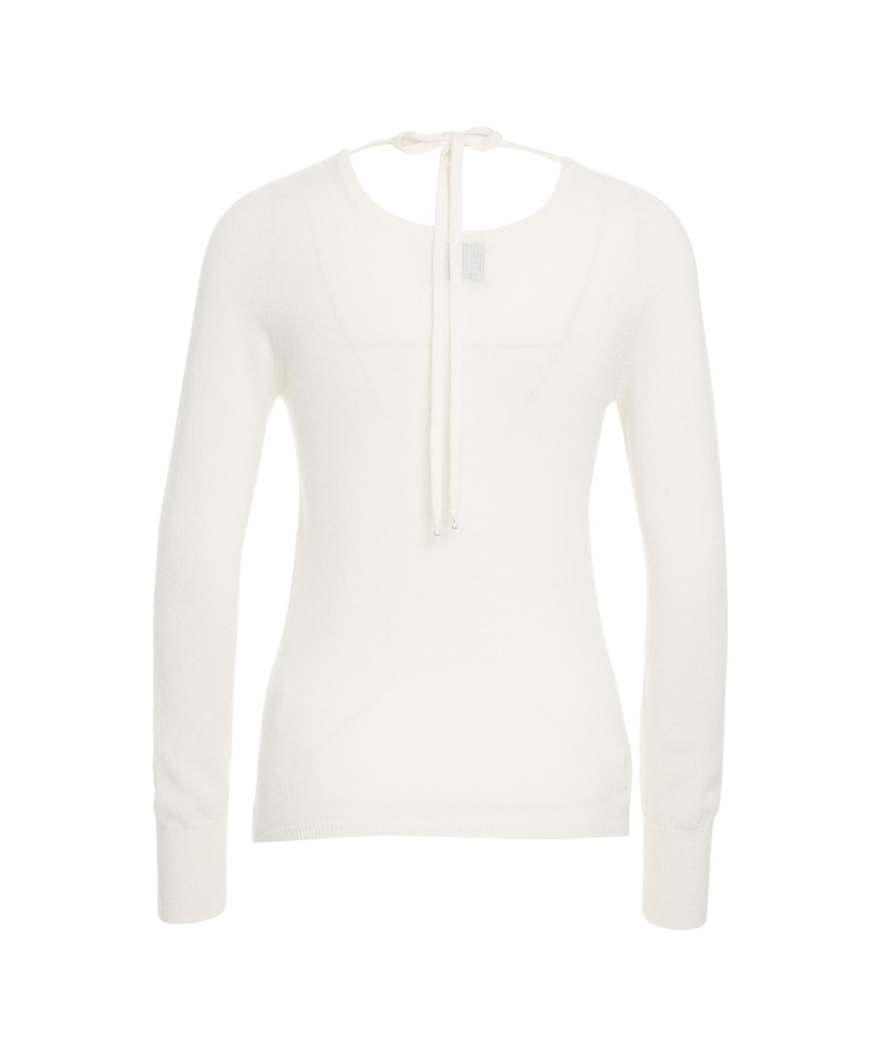MVM Elegant Cashmere Pullover with Back Tie Detail