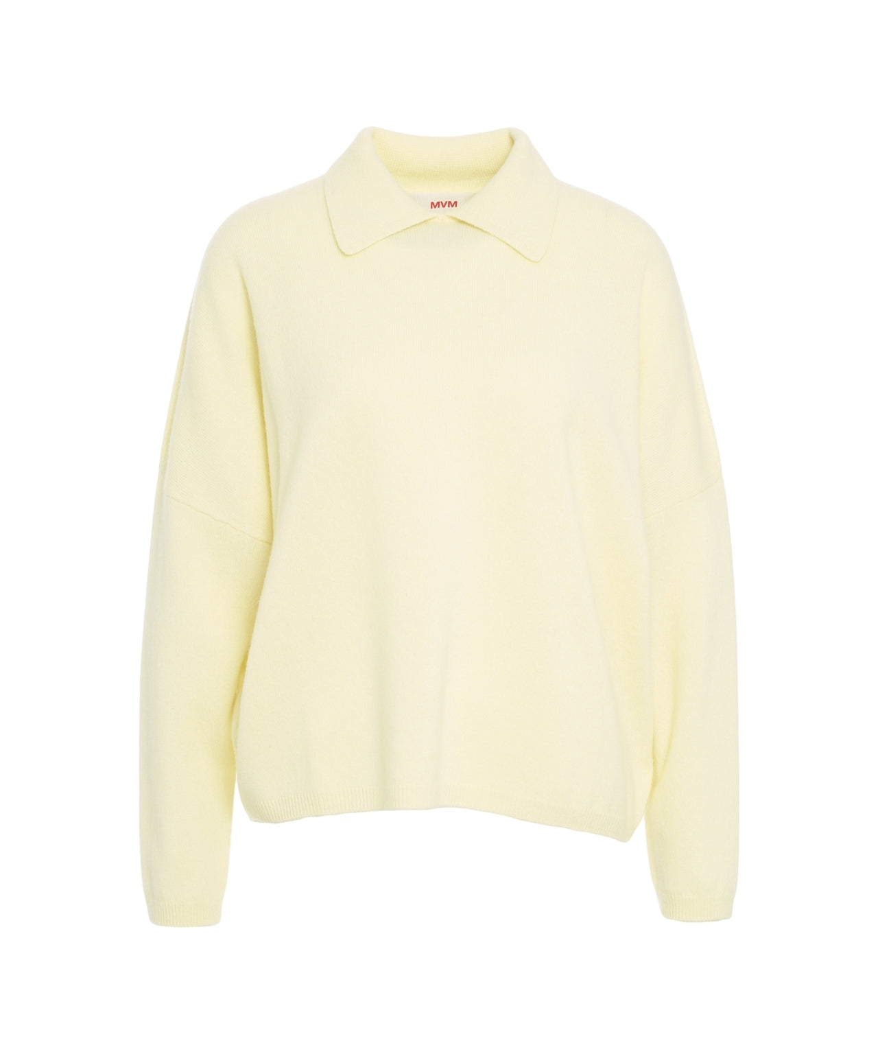 MVM Luxurious Cashmere Pullover with Polo Collar - Relaxed Fit
