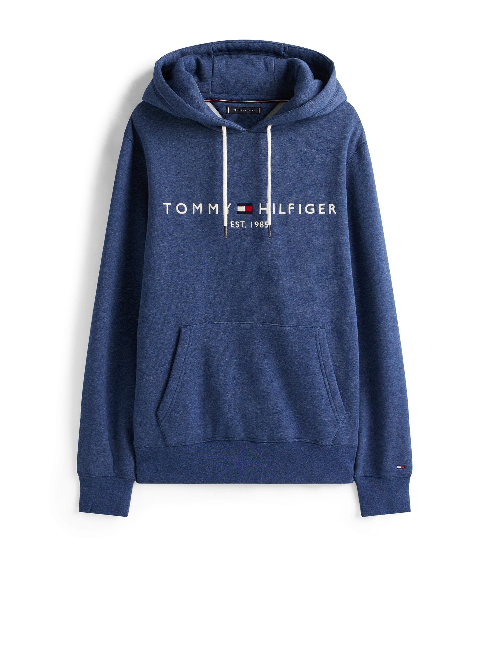 TOMMY HILFIGER Men's Logo Hoodie - Transitional Cotton Blend