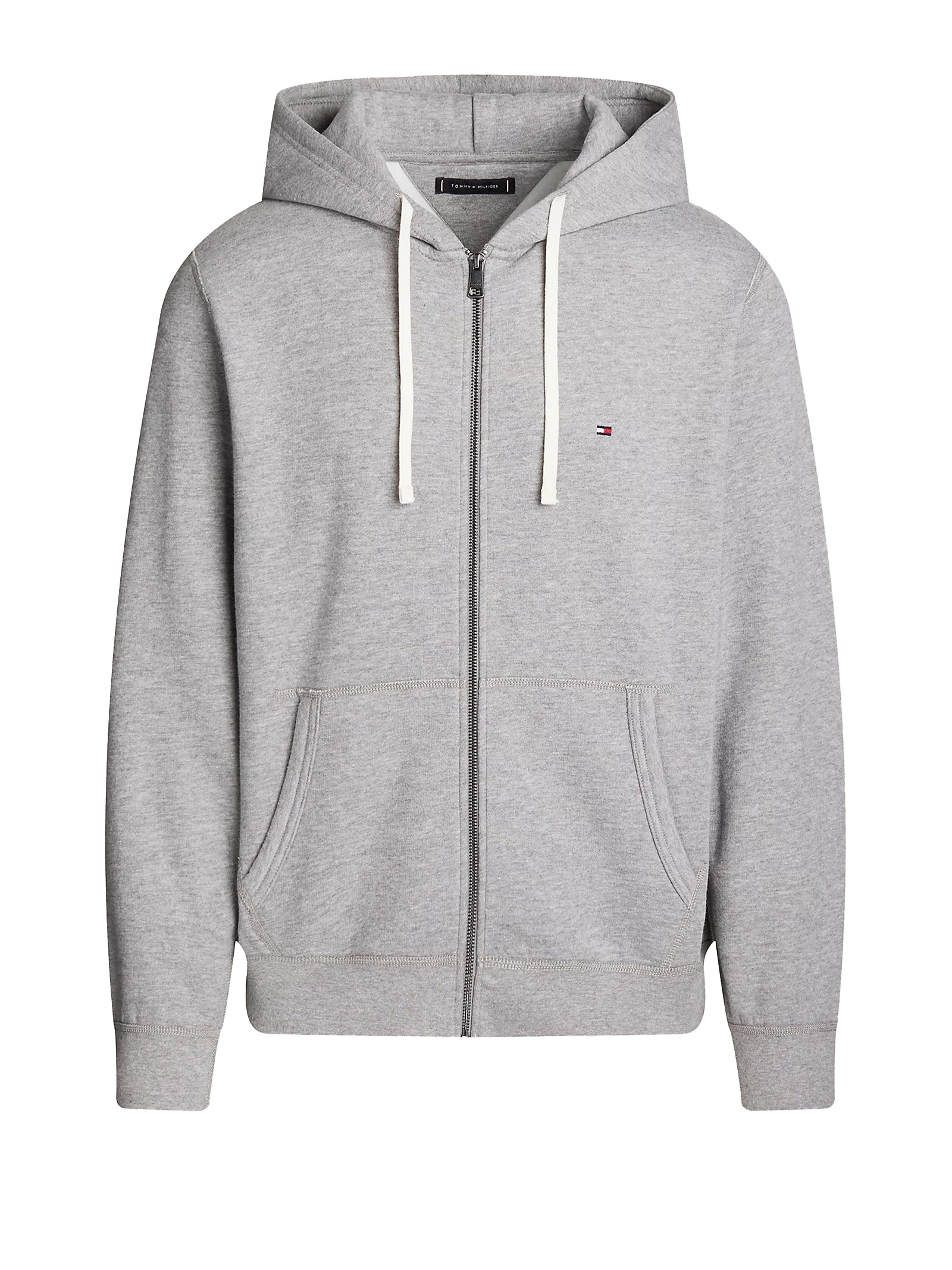 TOMMY HILFIGER Grey Zip-Up Logo Sweatshirt