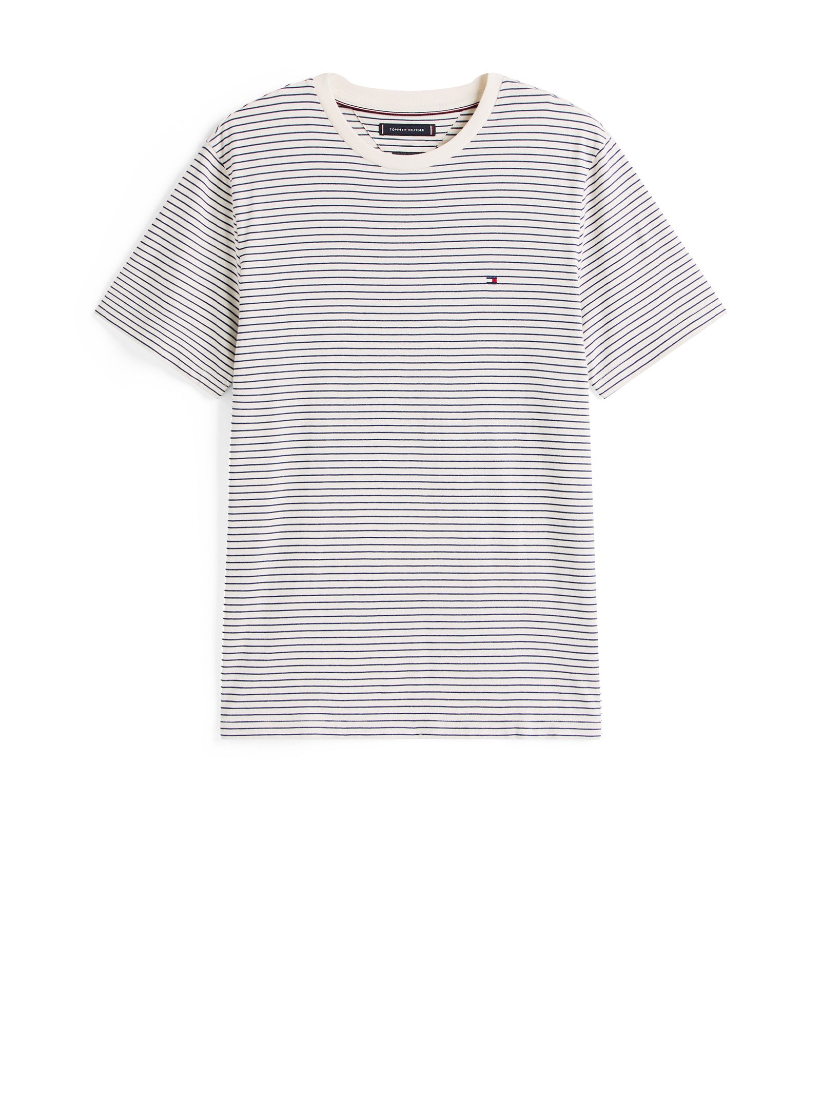 TOMMY HILFIGER Men's Striped T-Shirt with Logo