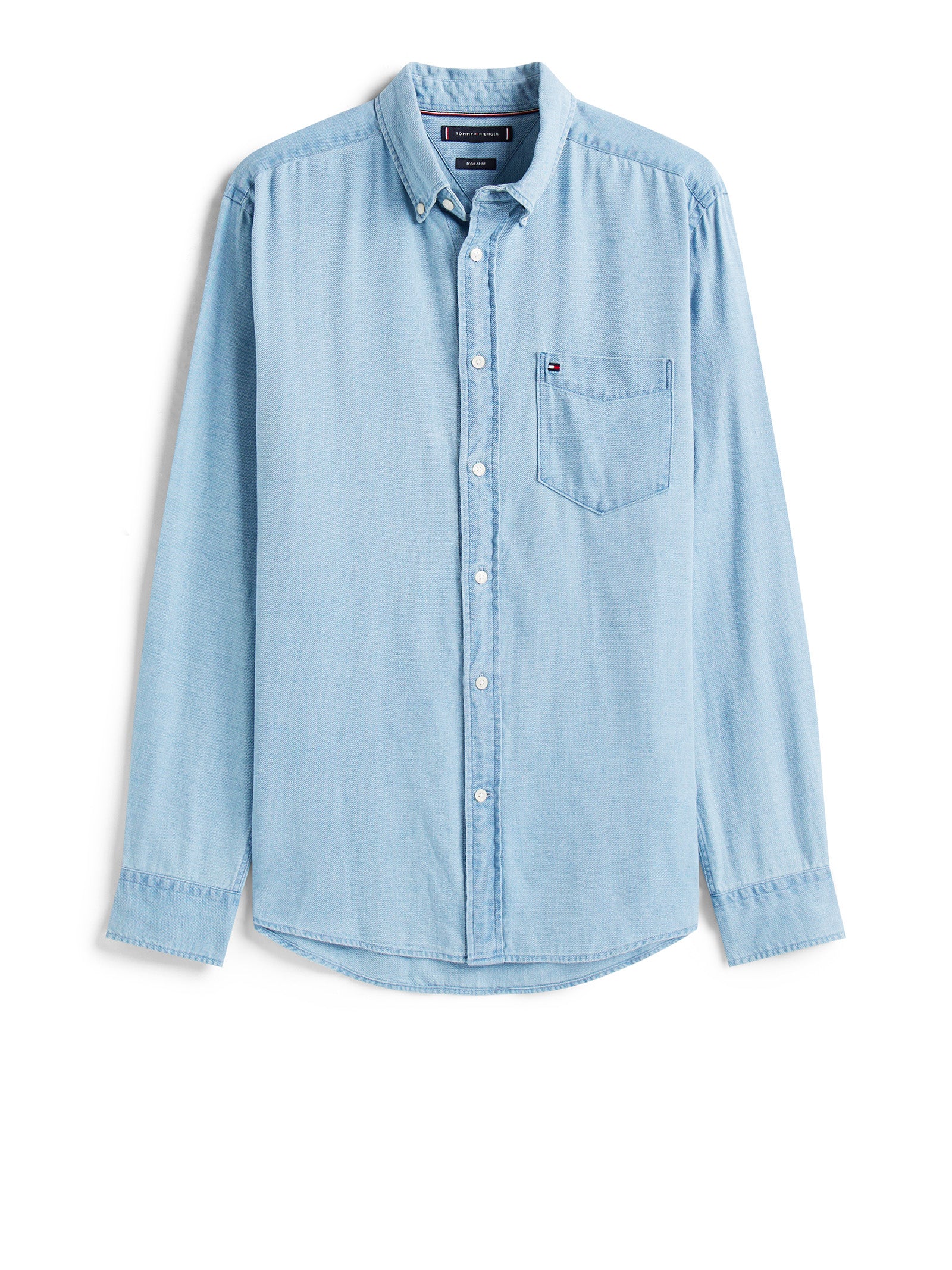 TOMMY HILFIGER Light Blue Shirt for Men - Better Cotton Initiative