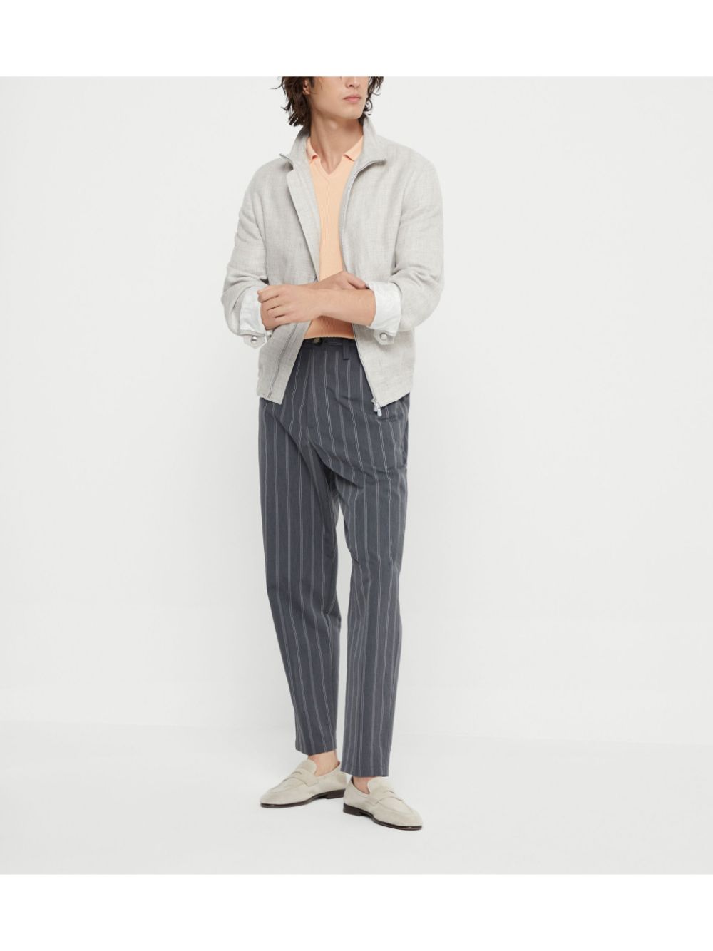 BRUNELLO CUCINELLI Water Resistant Linen Blend Jacket for Men - SS25