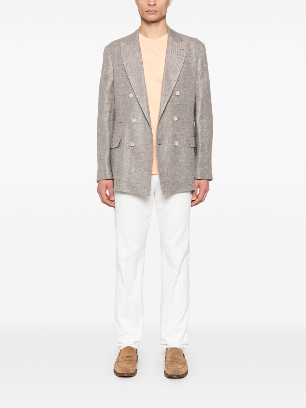 BRUNELLO CUCINELLI Linen Blend Jacket for Men - SS25 Collection
