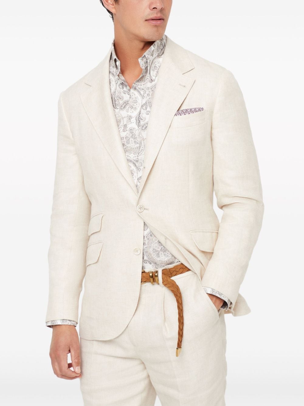 BRUNELLO CUCINELLI Linen Jacket for Men - FW25 Collection