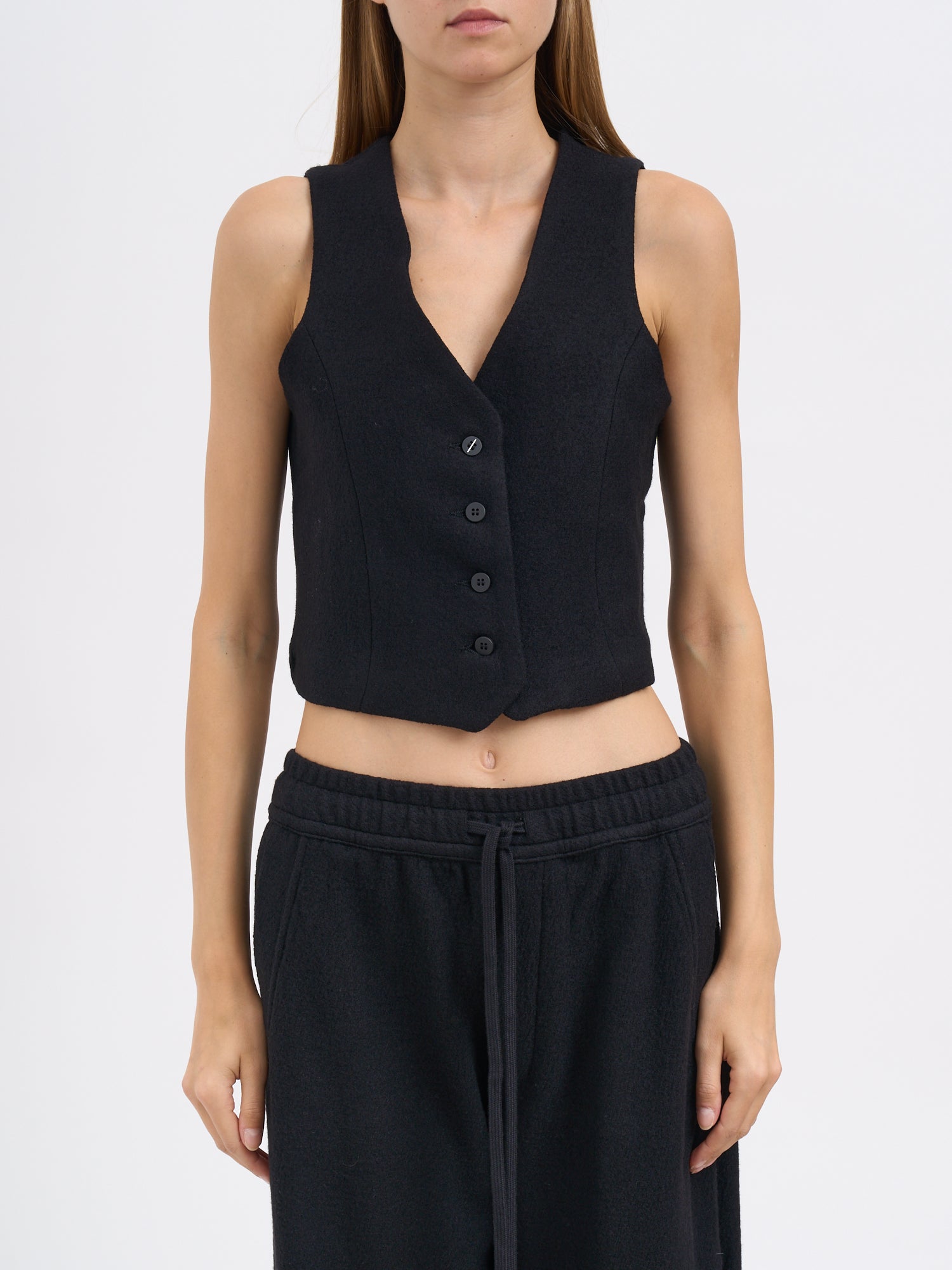 THOM KROM Fitted Wool Vest for Women