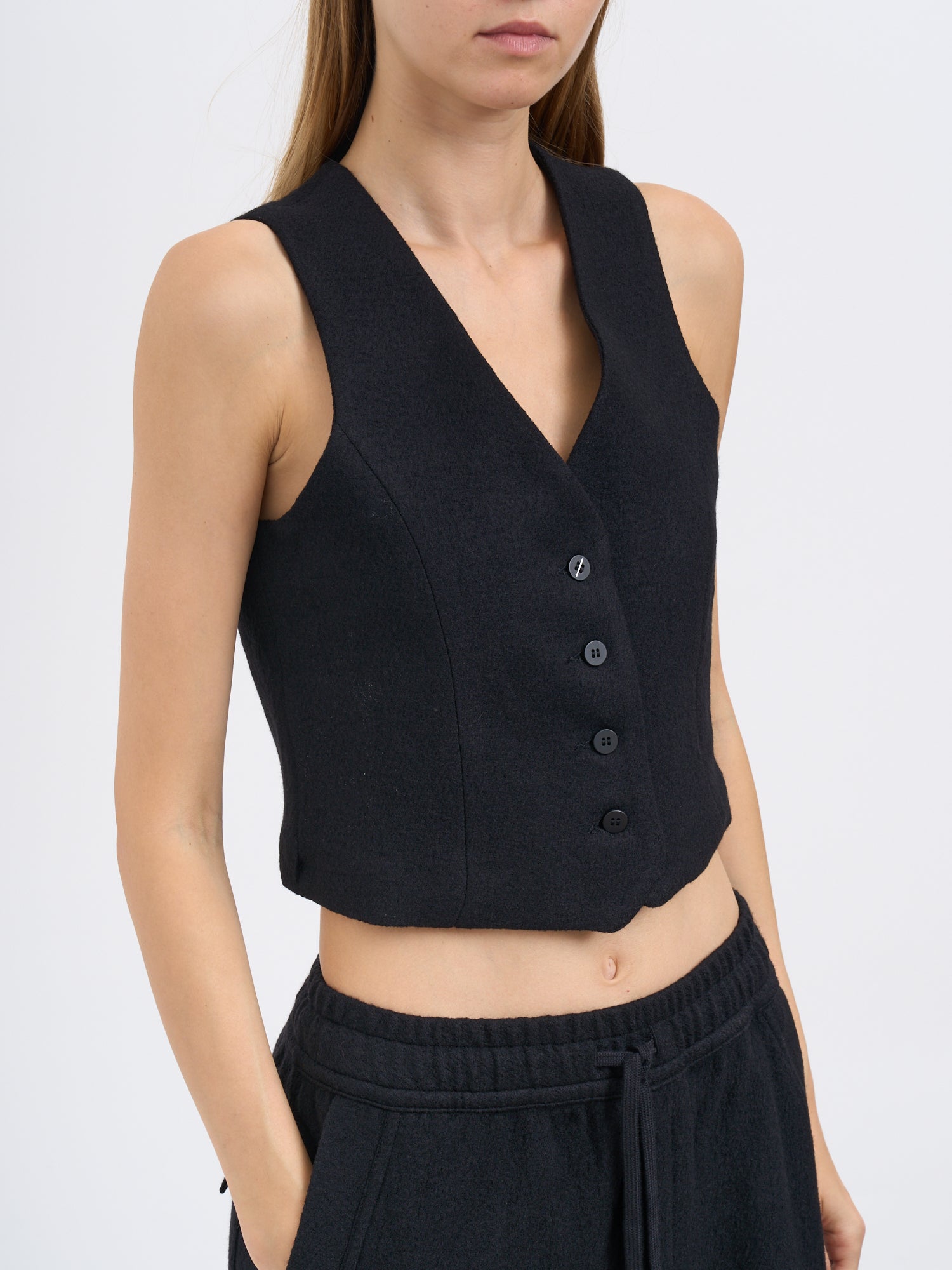 THOM KROM Fitted Wool Vest for Women