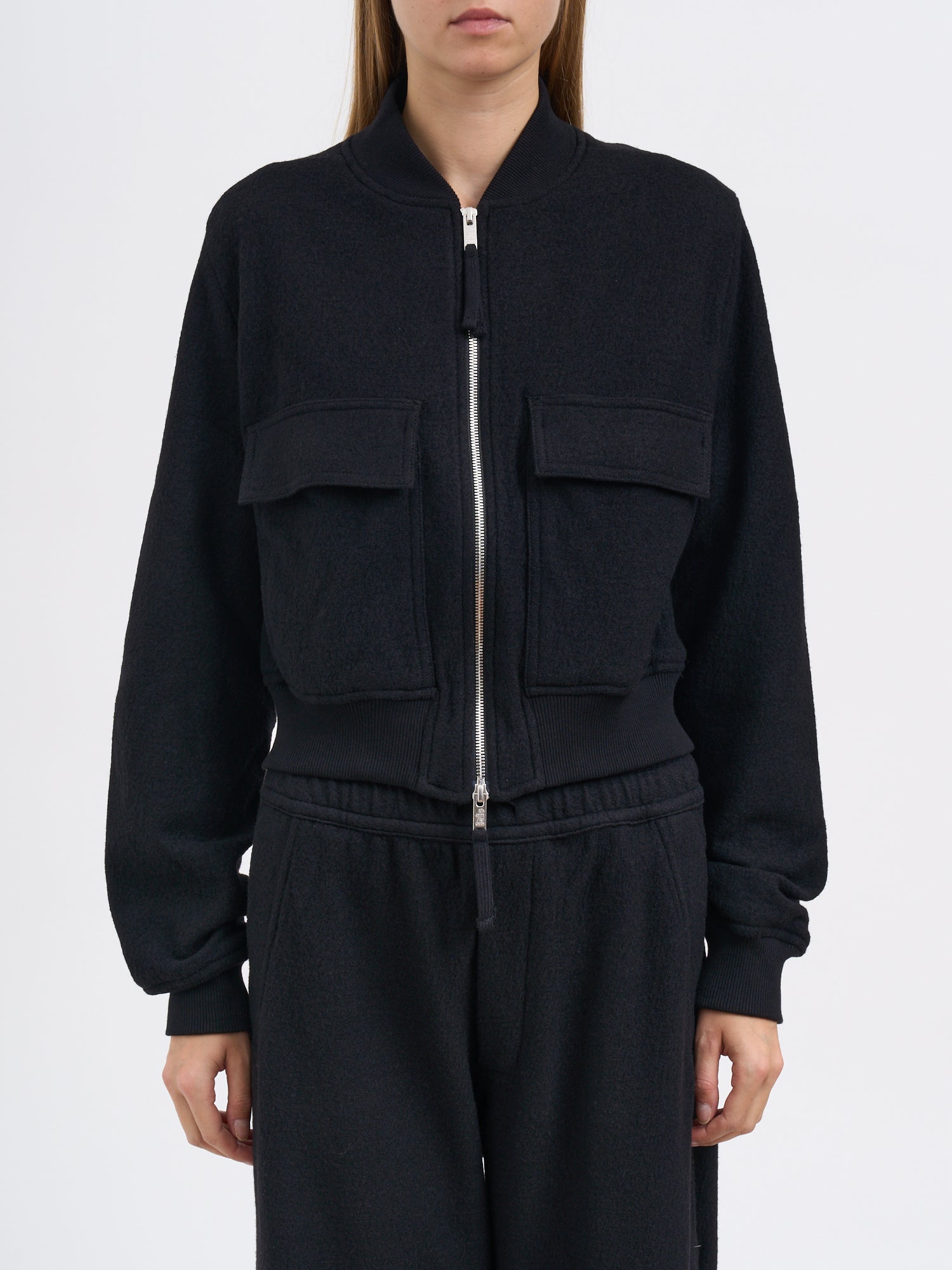 THOM KROM Women's Comfortable Wool Bomber Jacket